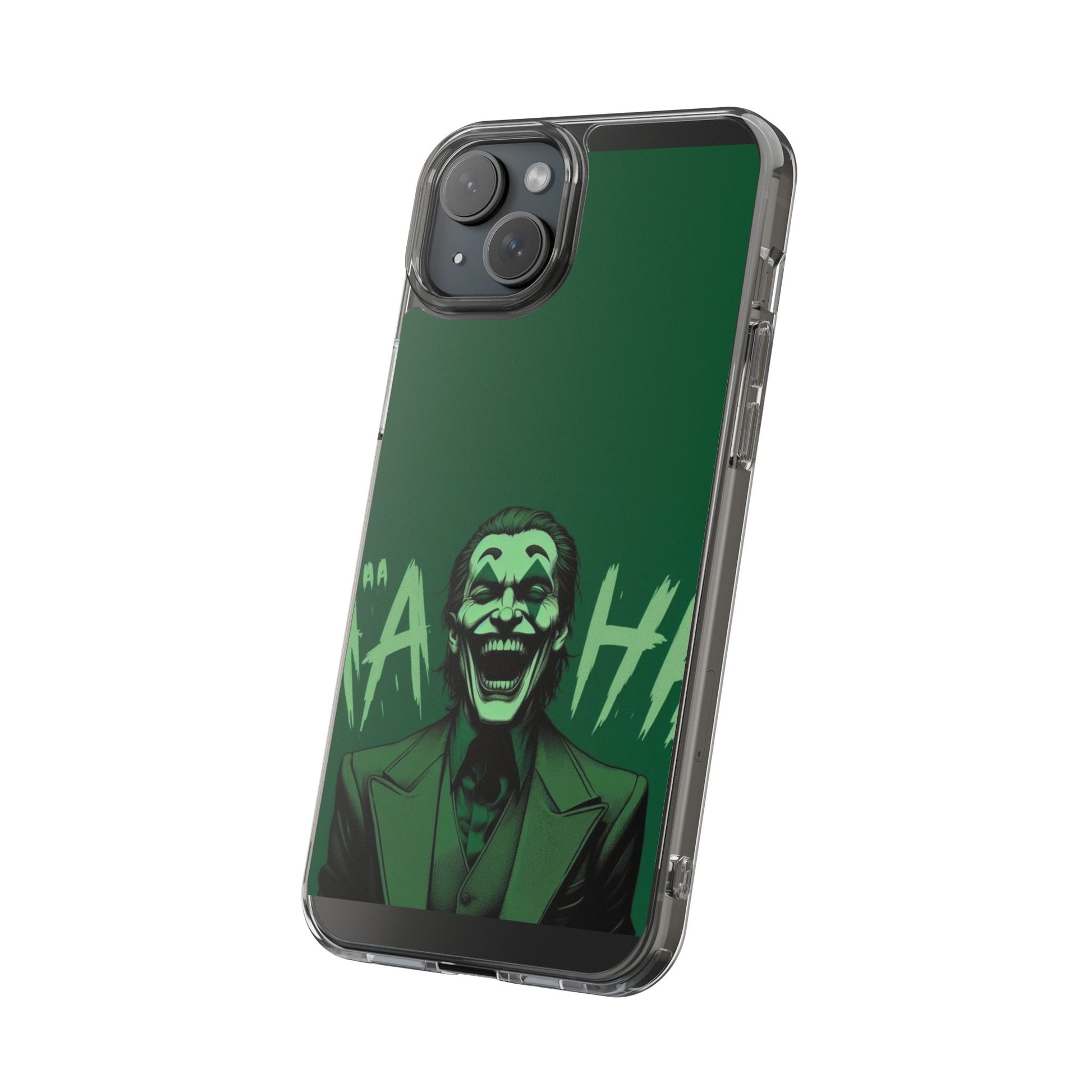 Phone Case, Comic book Inspired Design Joker Hahaha, Clear Phone Cover, Funny