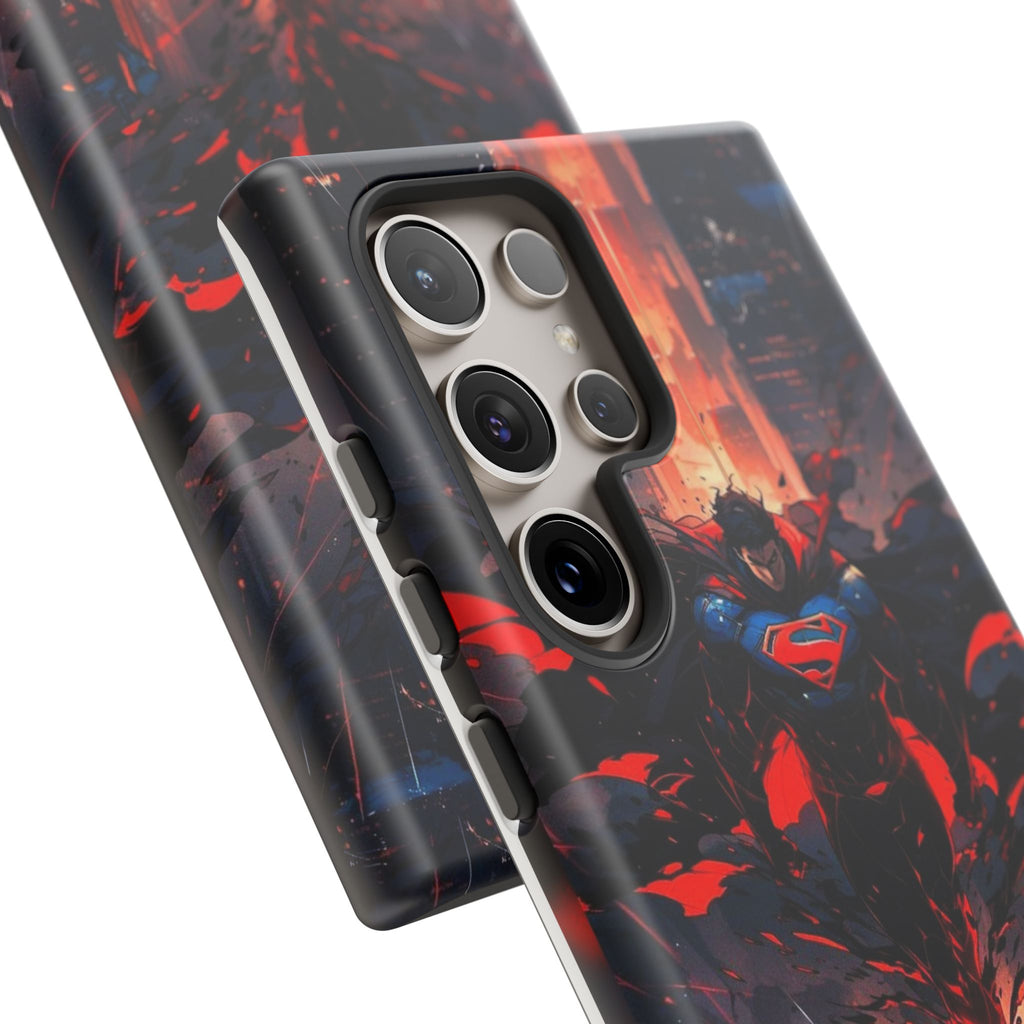 Anime Superman Tough Cases for iPhones, Samsung, and Pixel