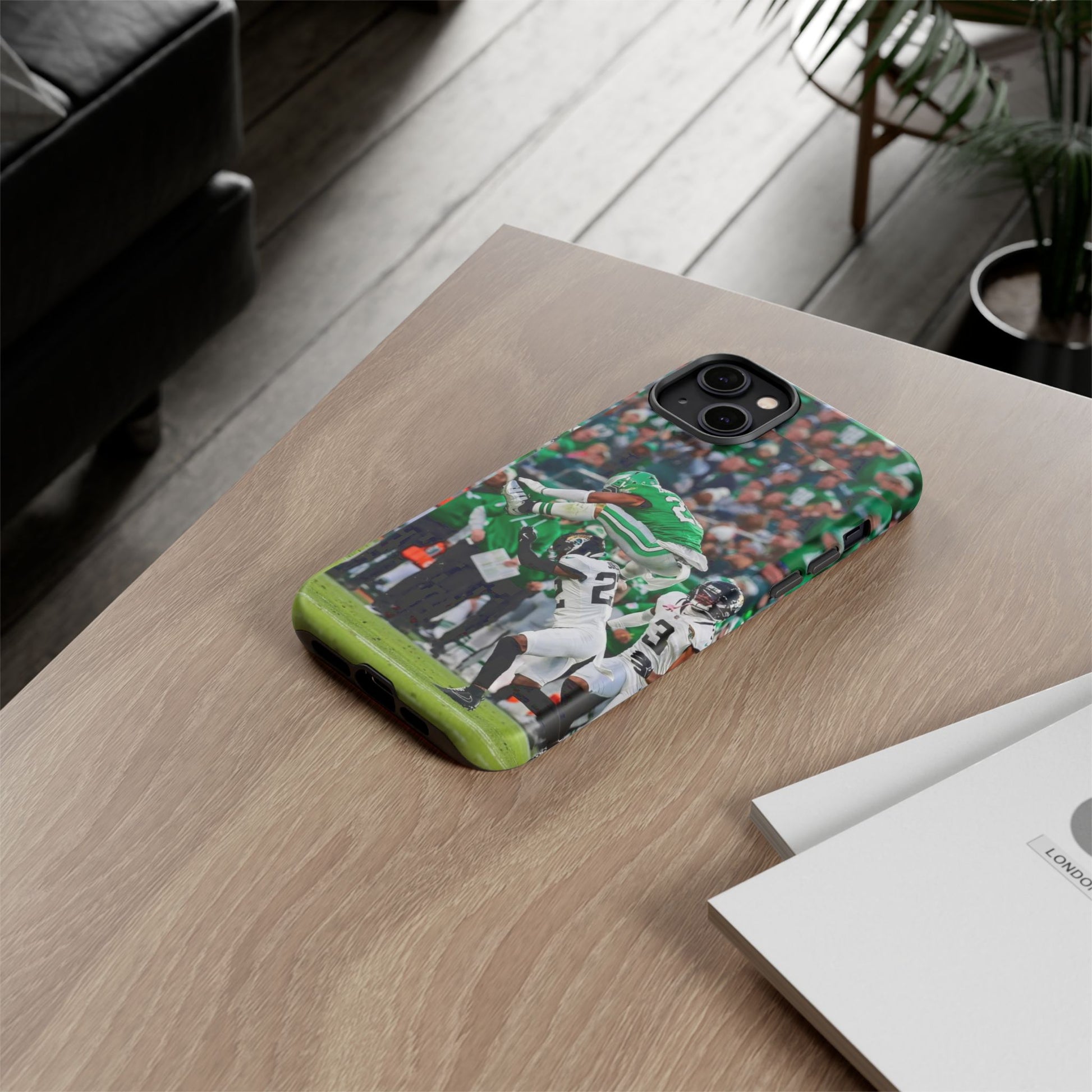Saquon Barkley The Huddle Eagles Football Tough Cases for iPhones, Samsung, and Pixel