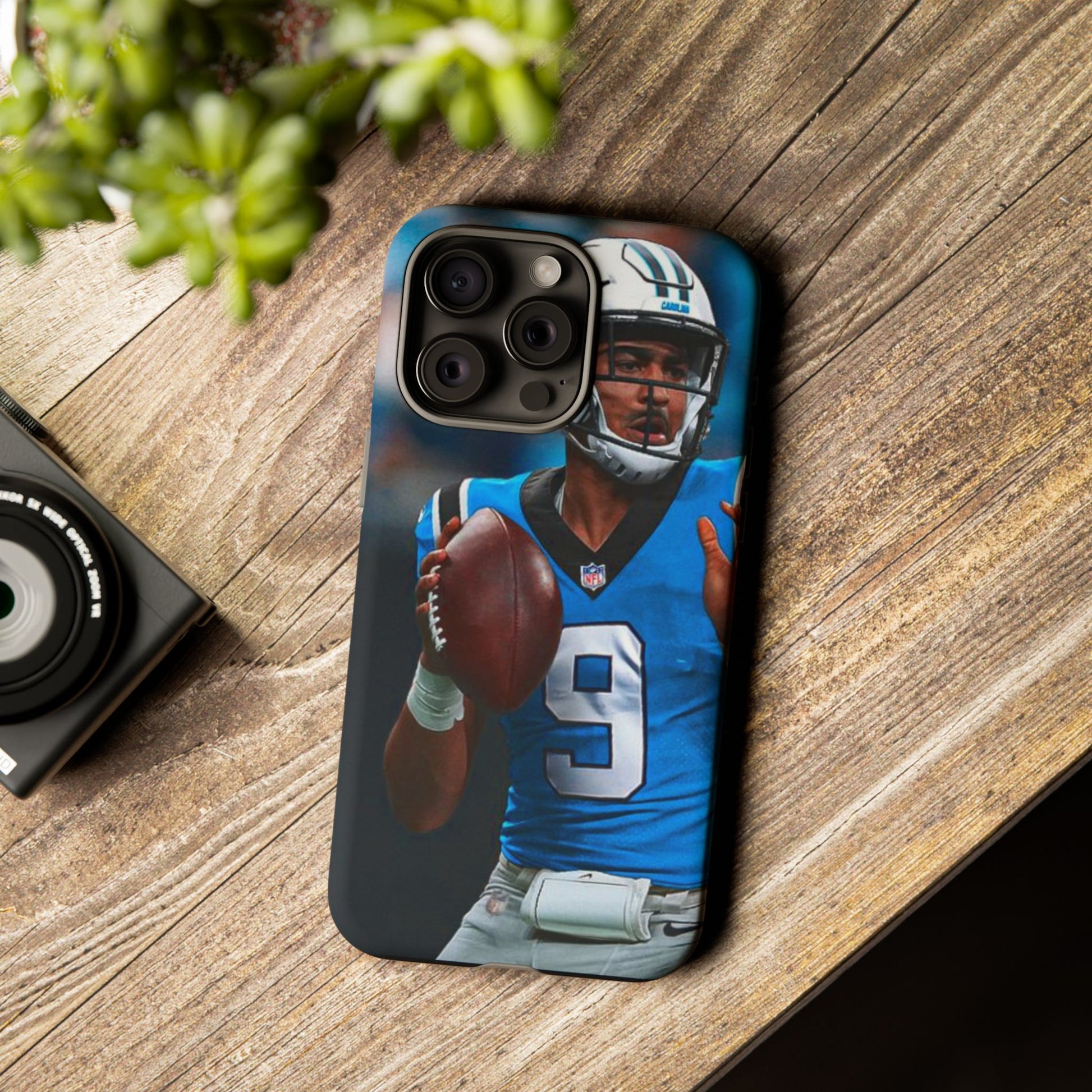 Carolina Panthers Bryce Young Football Tough Cases for iPhones, Samsung, and Pixel