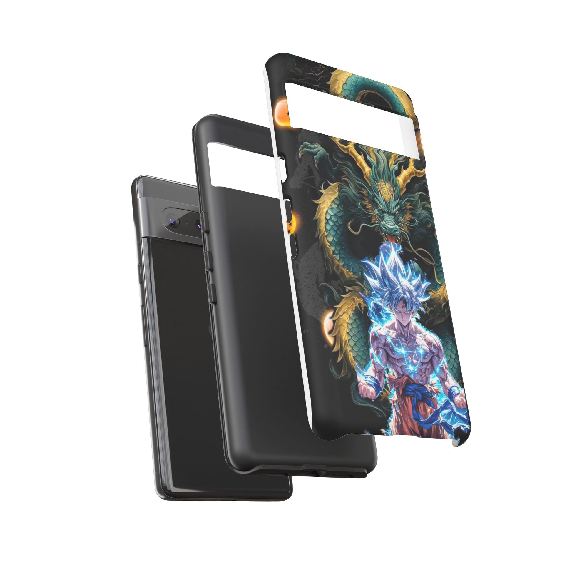 Anime Goku x Shenron Dragonball Z Tough Cases for iPhones, Samsung, and Pixel