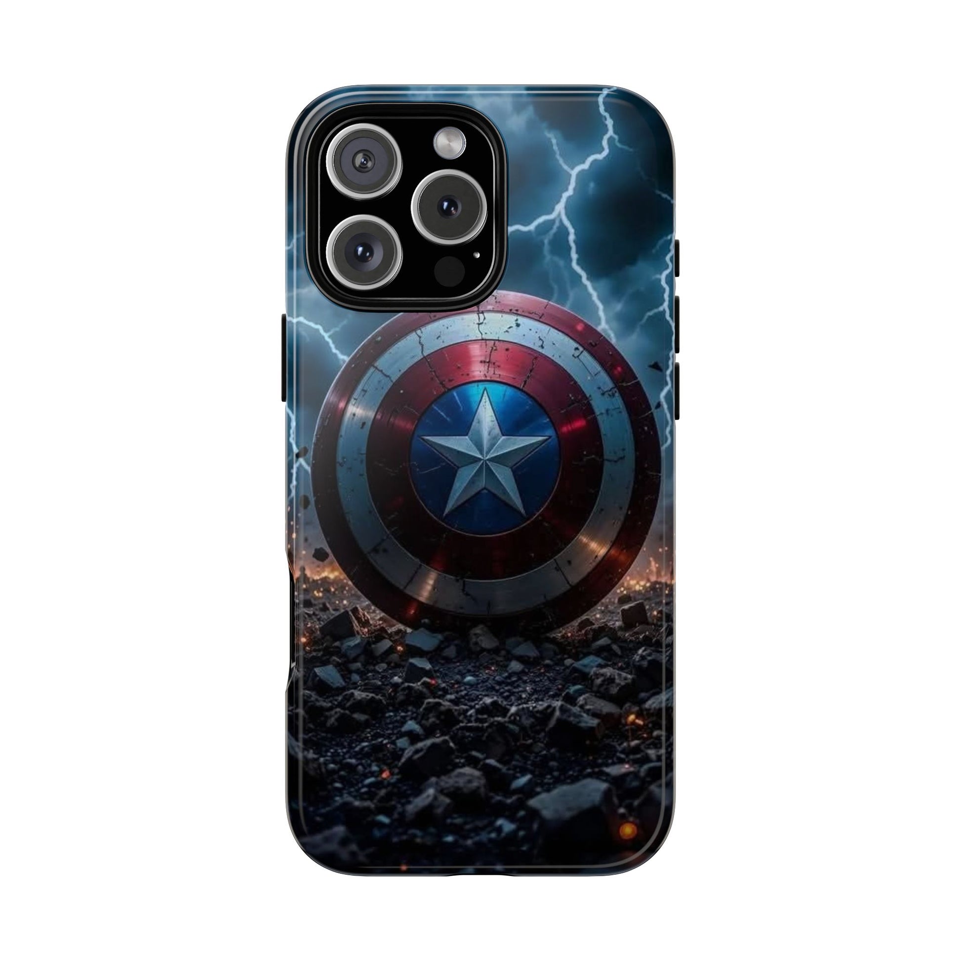 Captain America Shield Tough Cases for iPhones, Samsung, and Pixel