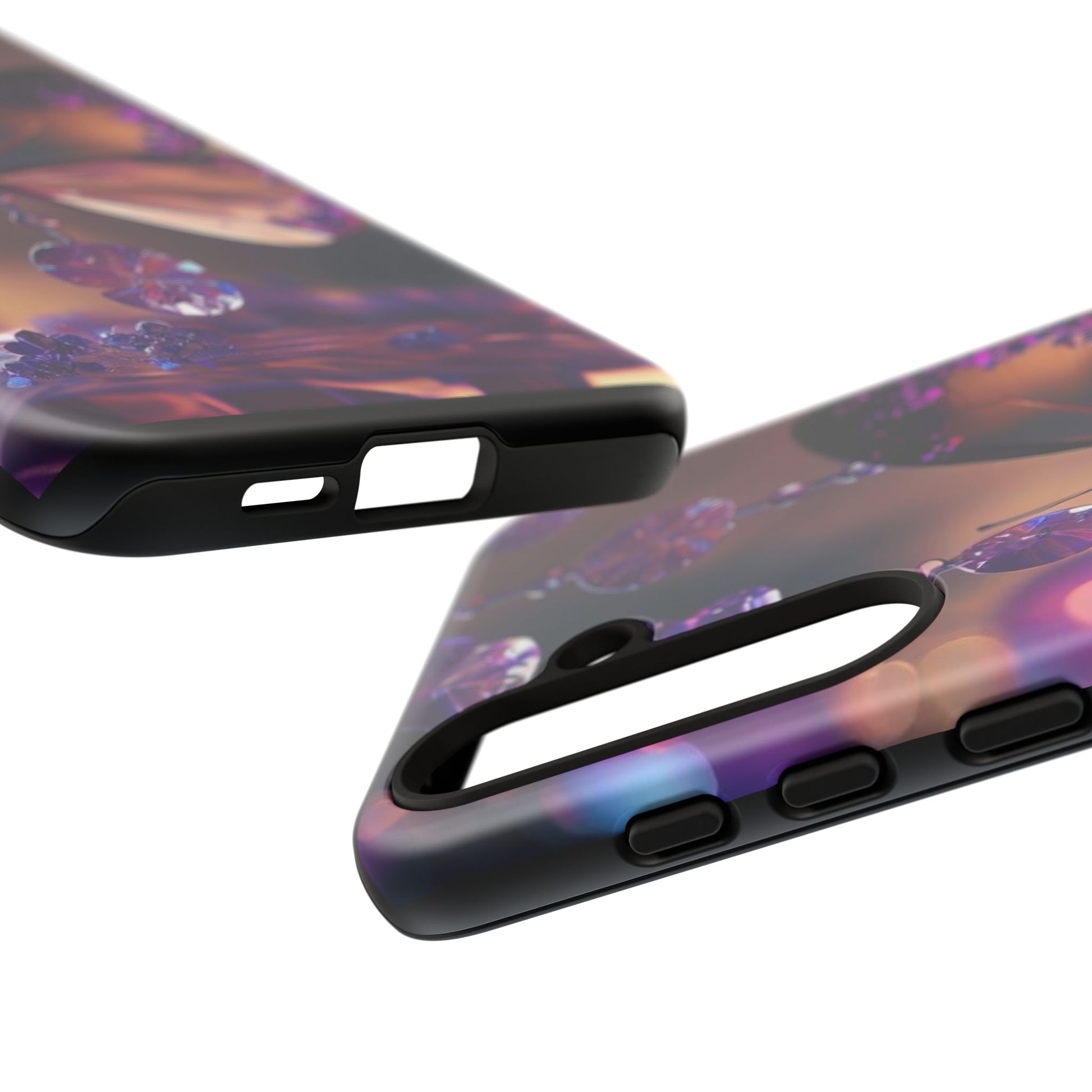 Purple Butterfly Tough Cases for iPhones, Samsung, and Pixel