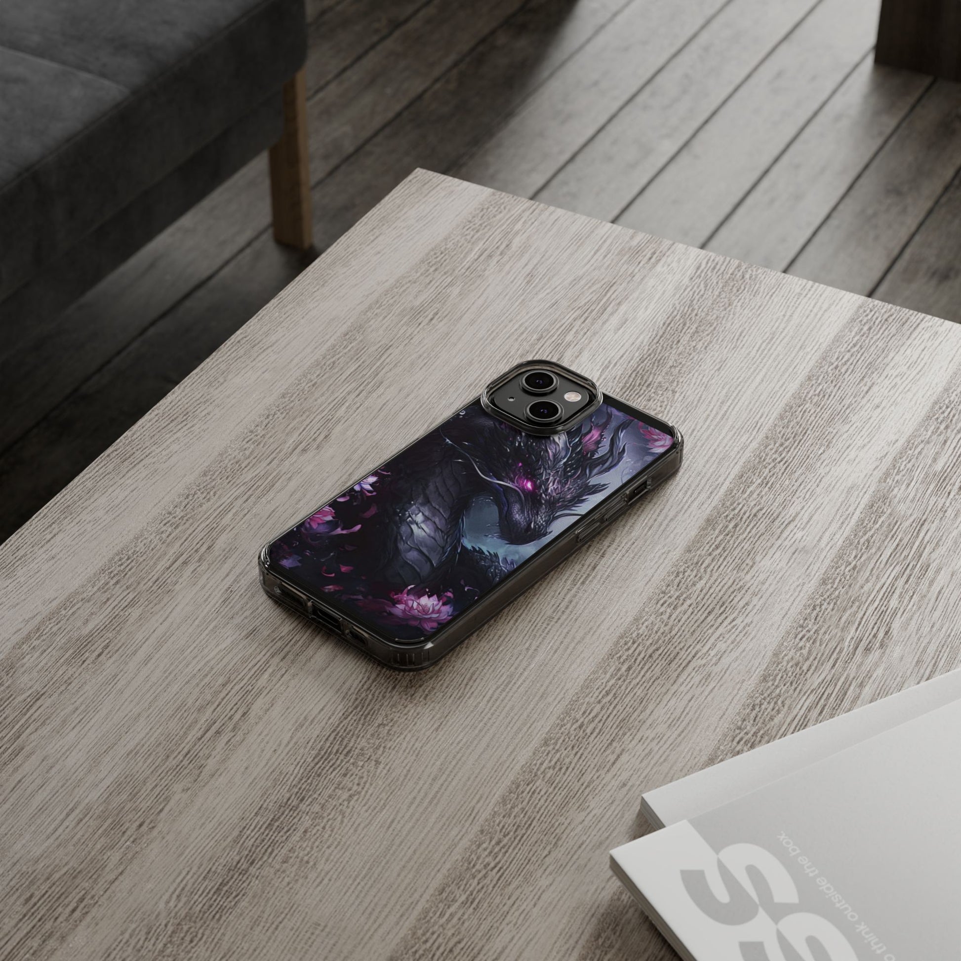 Phone Cases, Purple Dragon Design, iPhone Samsung Case, Protective Cover, Unique