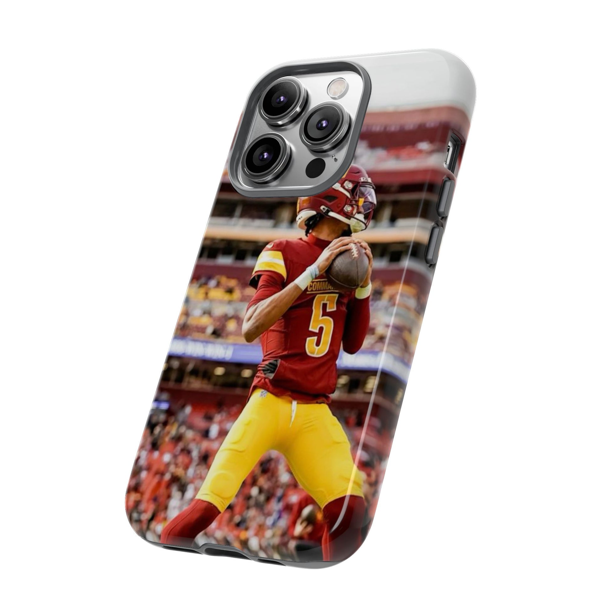 Jayden Daniels Washington Football Tough Cases for iPhones, Samsung, and Pixel
