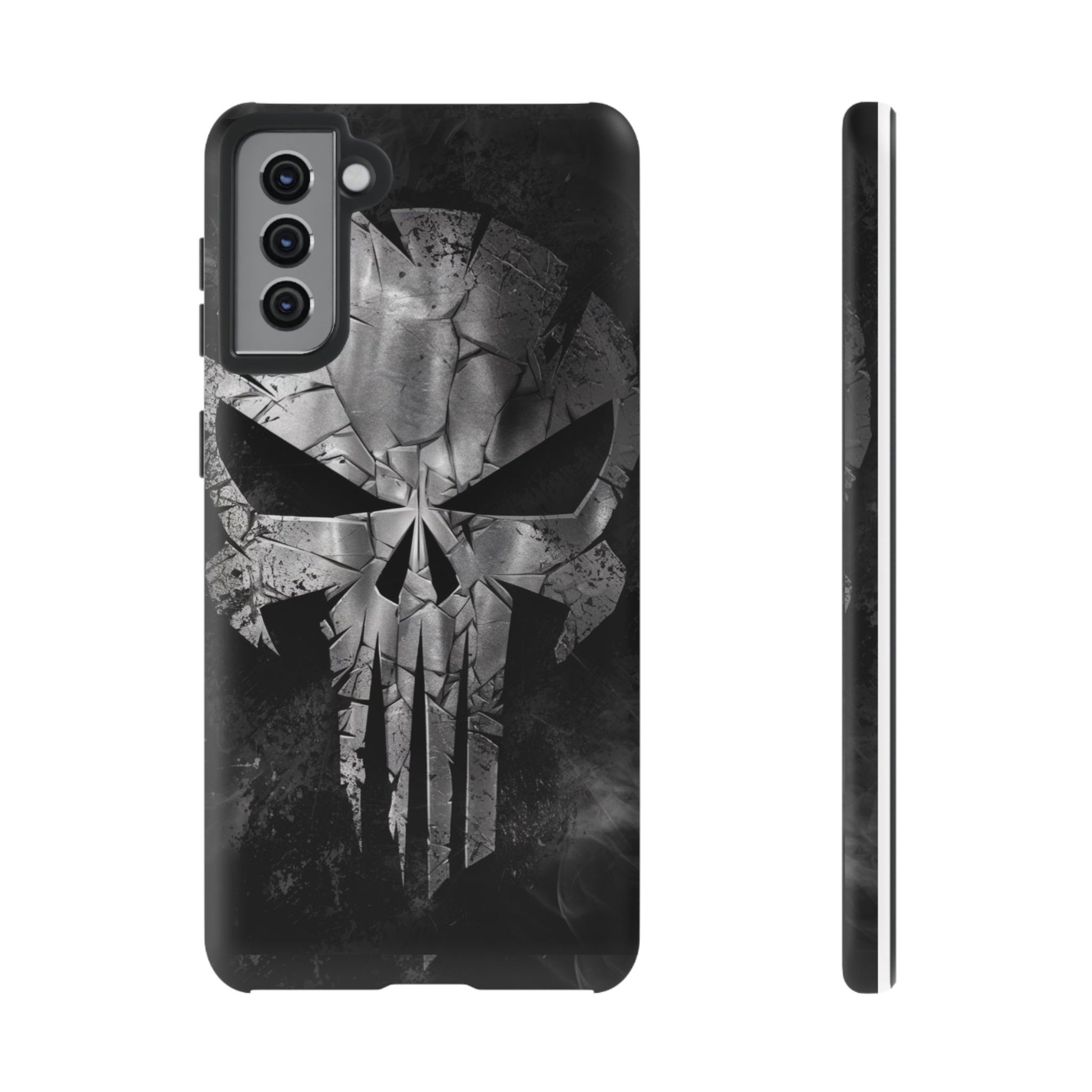 The Punisher Logo Art Tough Cases for iPhones, Samsung, and Pixel