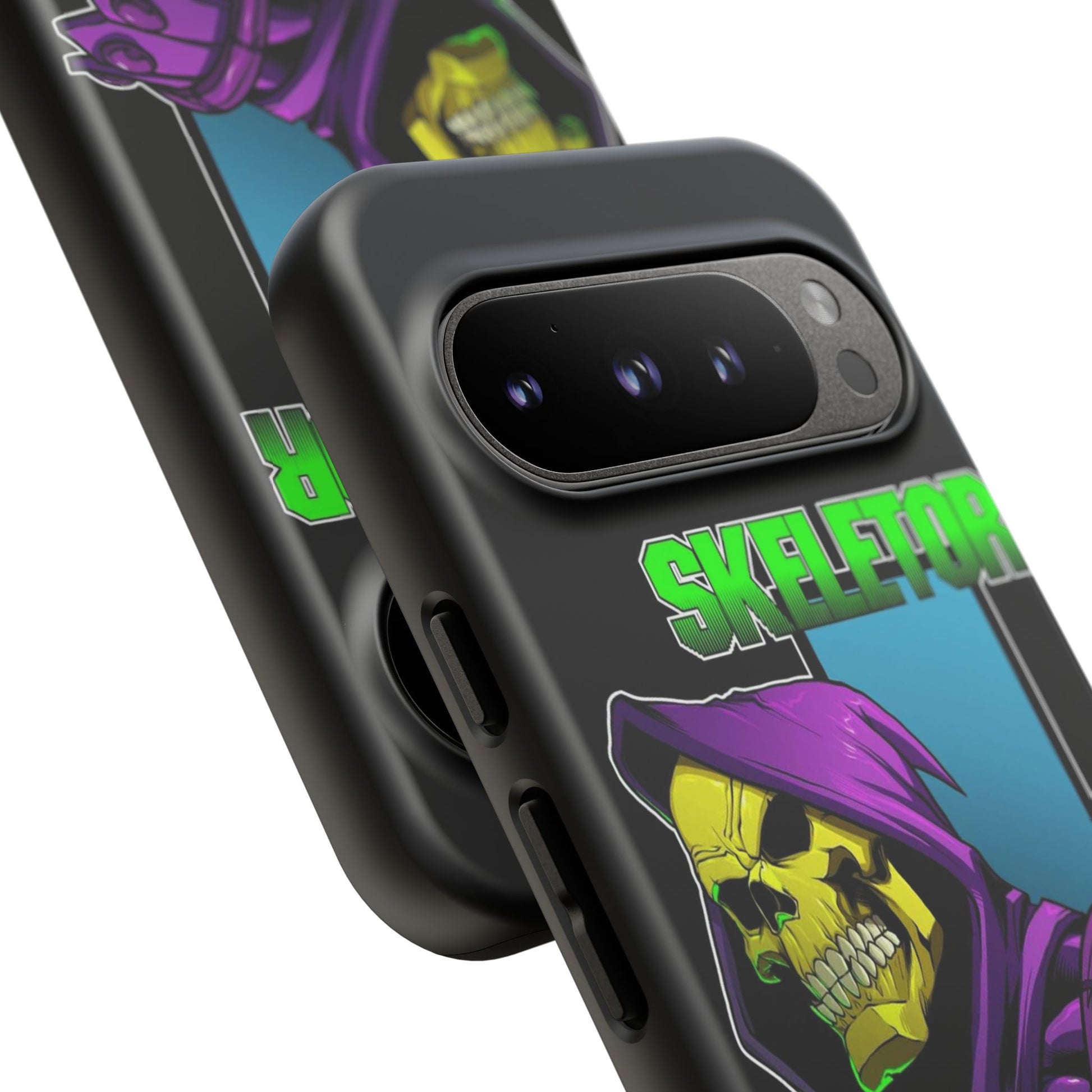 Skeletor Tough Cases for iPhones, Samsung, and Pixel