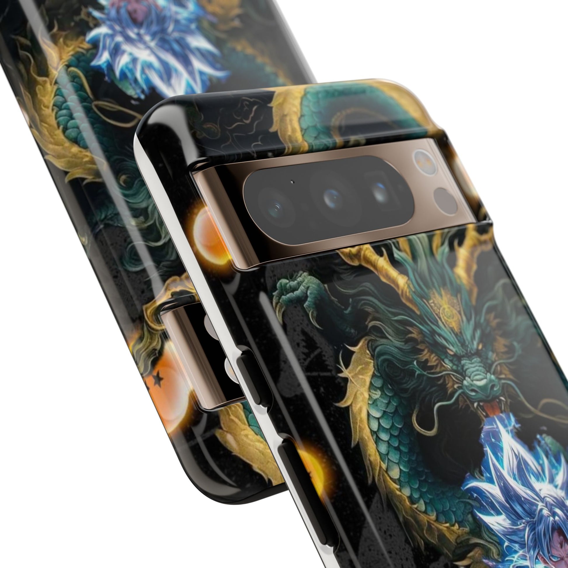 Anime Goku x Shenron Dragonball Z Tough Cases for iPhones, Samsung, and Pixel
