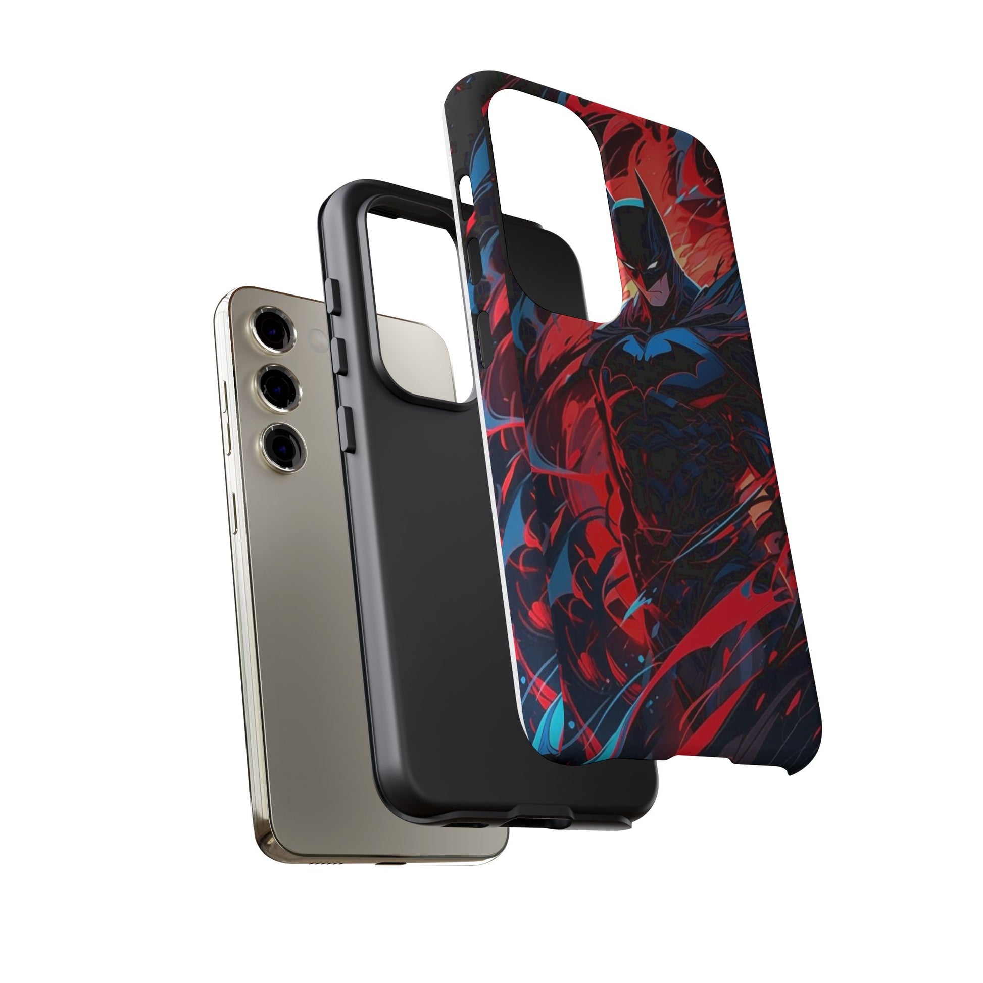 The Dark Knight Batman Art Tough Cases for iPhones, Samsung, and Pixel
