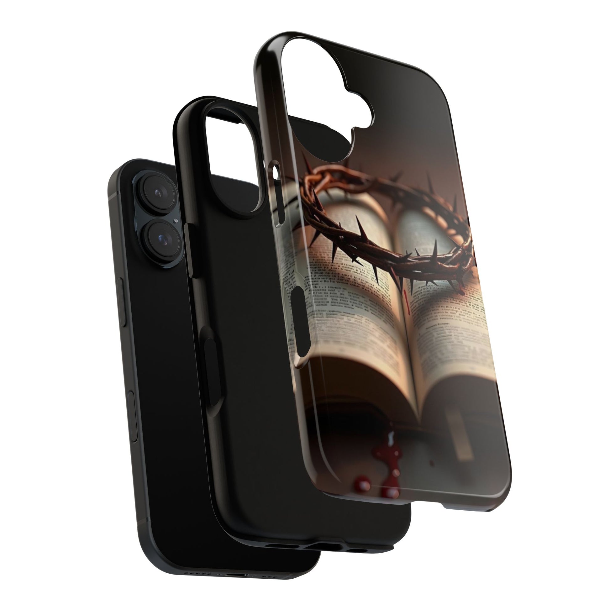 Crown of Thorns and Bible Christian Tough Cases for iPhones, Samsung, and Pixel