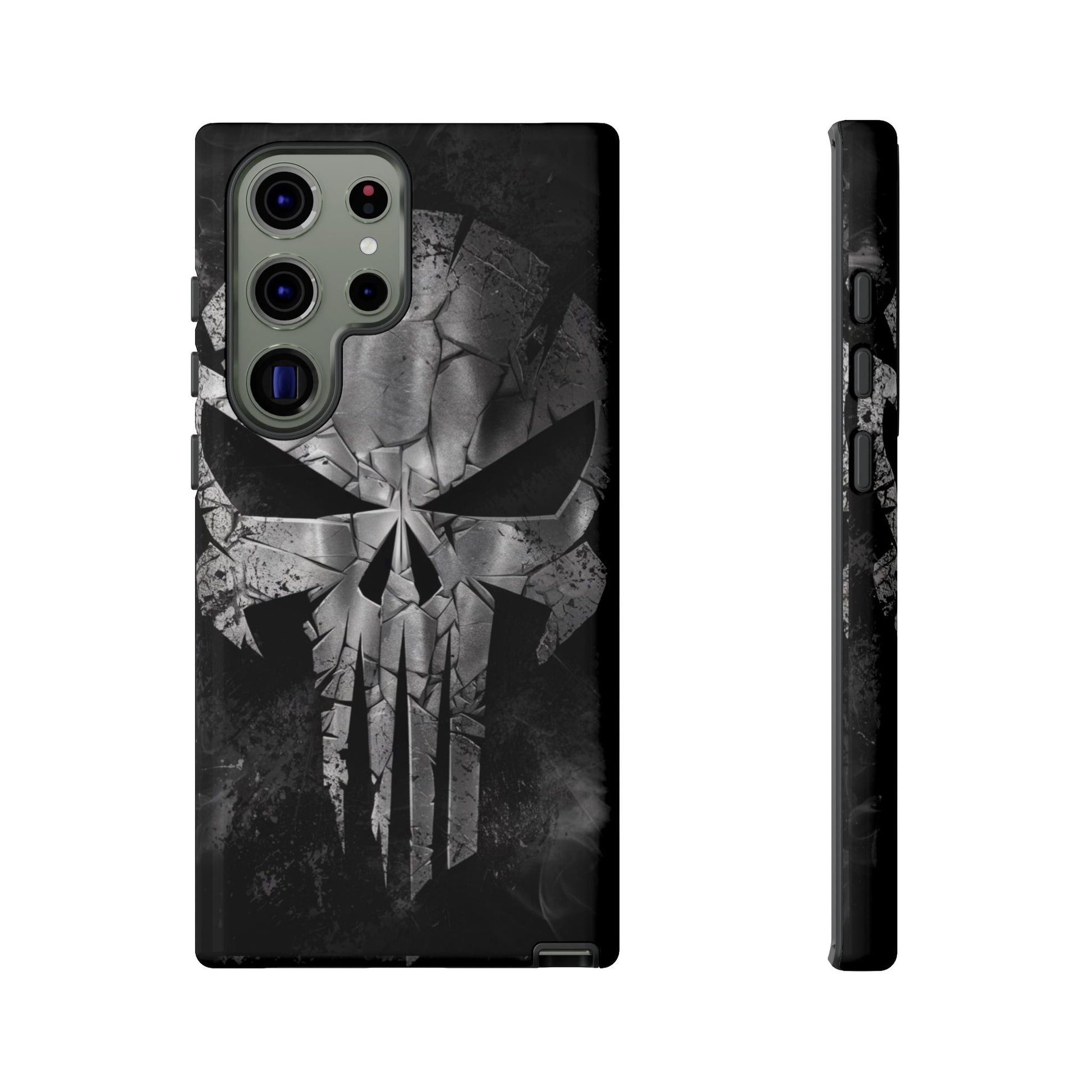 The Punisher Logo Art Tough Cases for iPhones, Samsung, and Pixel
