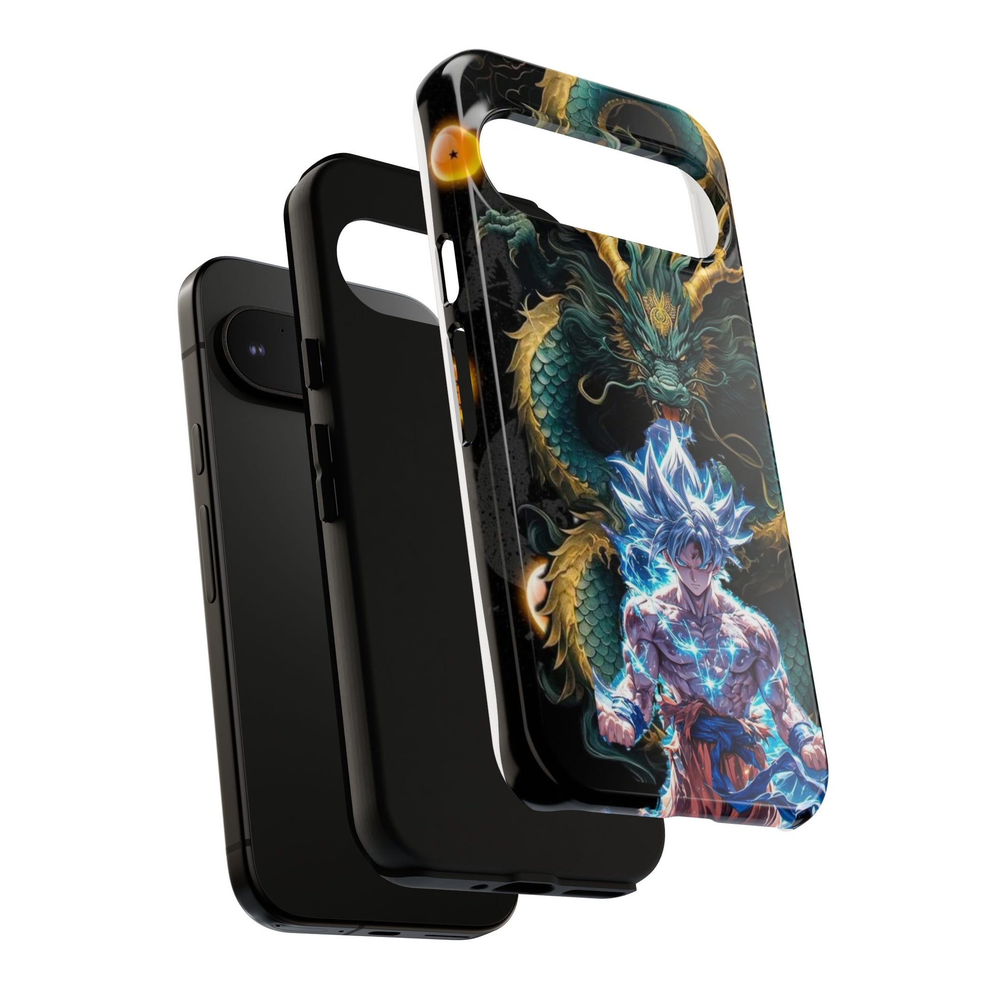 Anime Goku x Shenron Dragonball Z Tough Cases for iPhones, Samsung, and Pixel