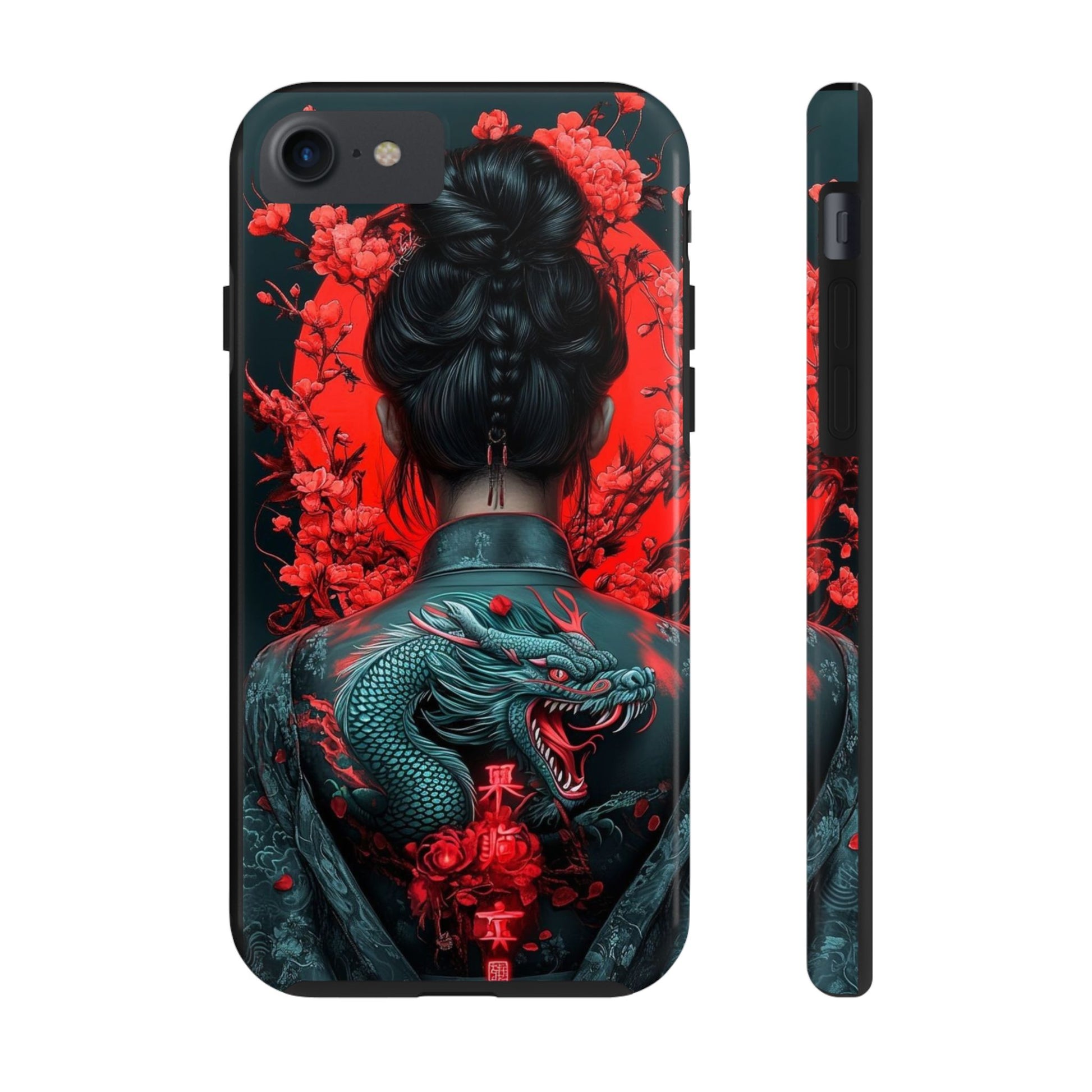 Dragon Geisha Japanese Design Phone Cases for iPhone & Samsung Galaxy Phones