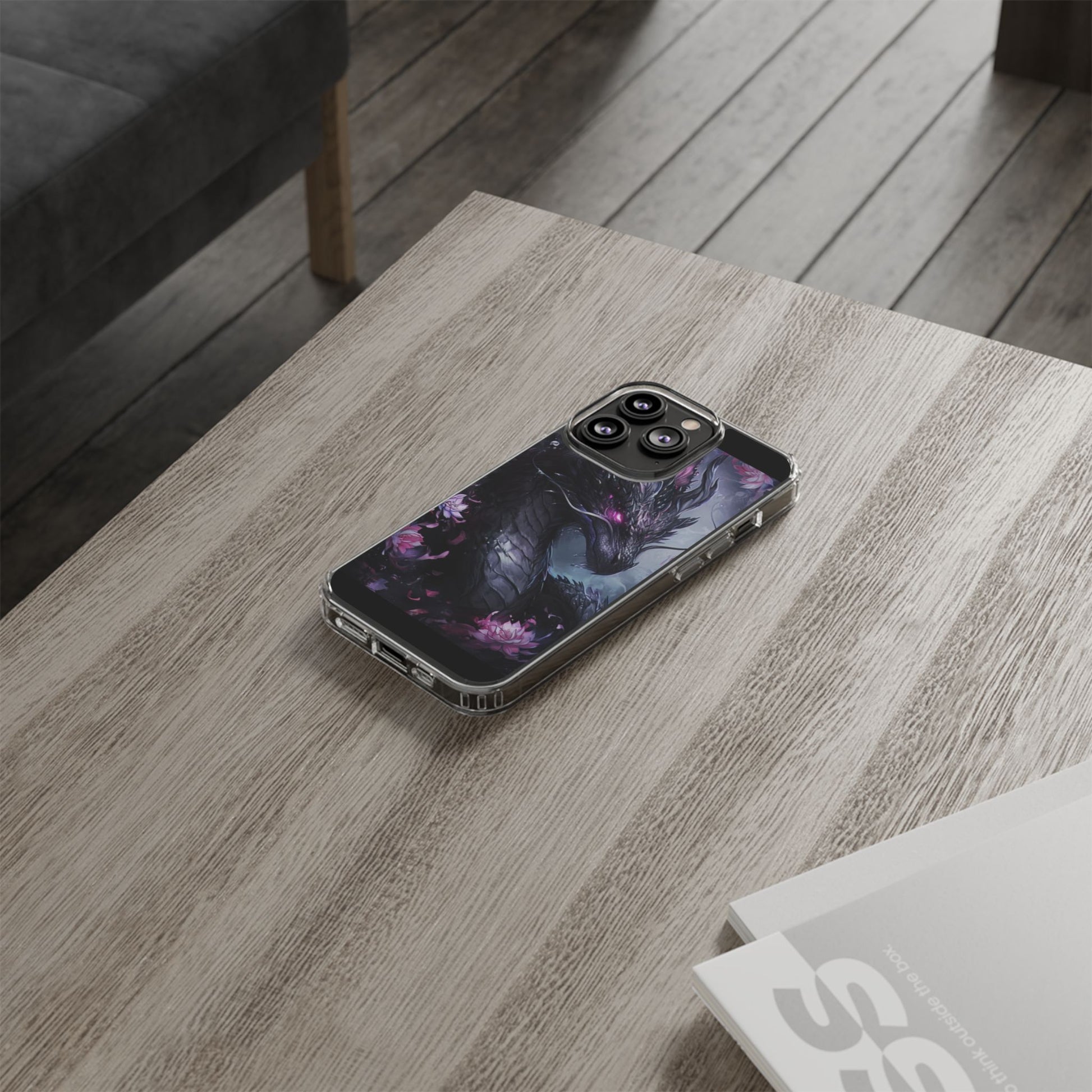 Phone Cases, Purple Dragon Design, iPhone Samsung Case, Protective Cover, Unique