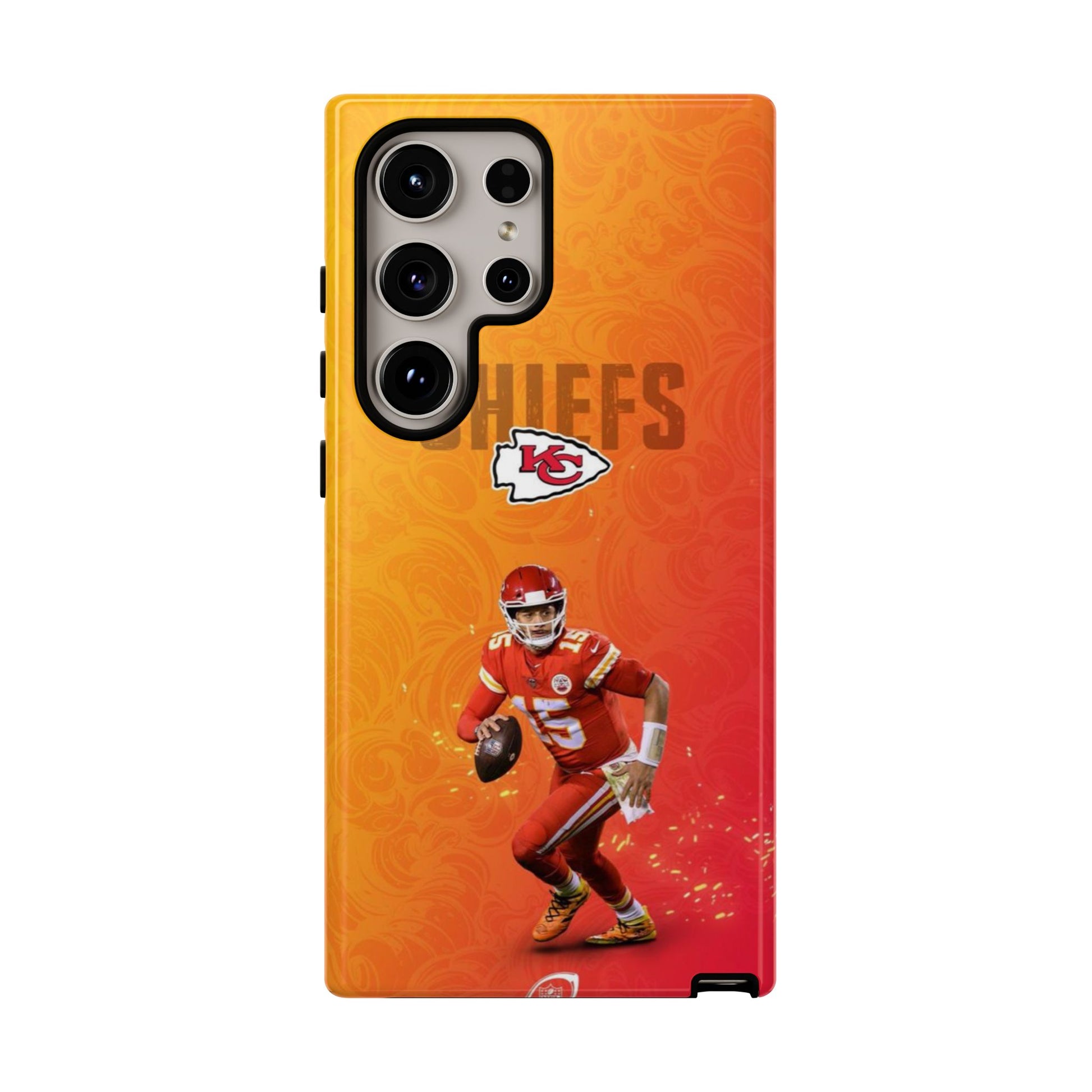 Kansas City Chiefs Patrick Mahomes Football Tough Cases for iPhones, Samsung, and Pixel