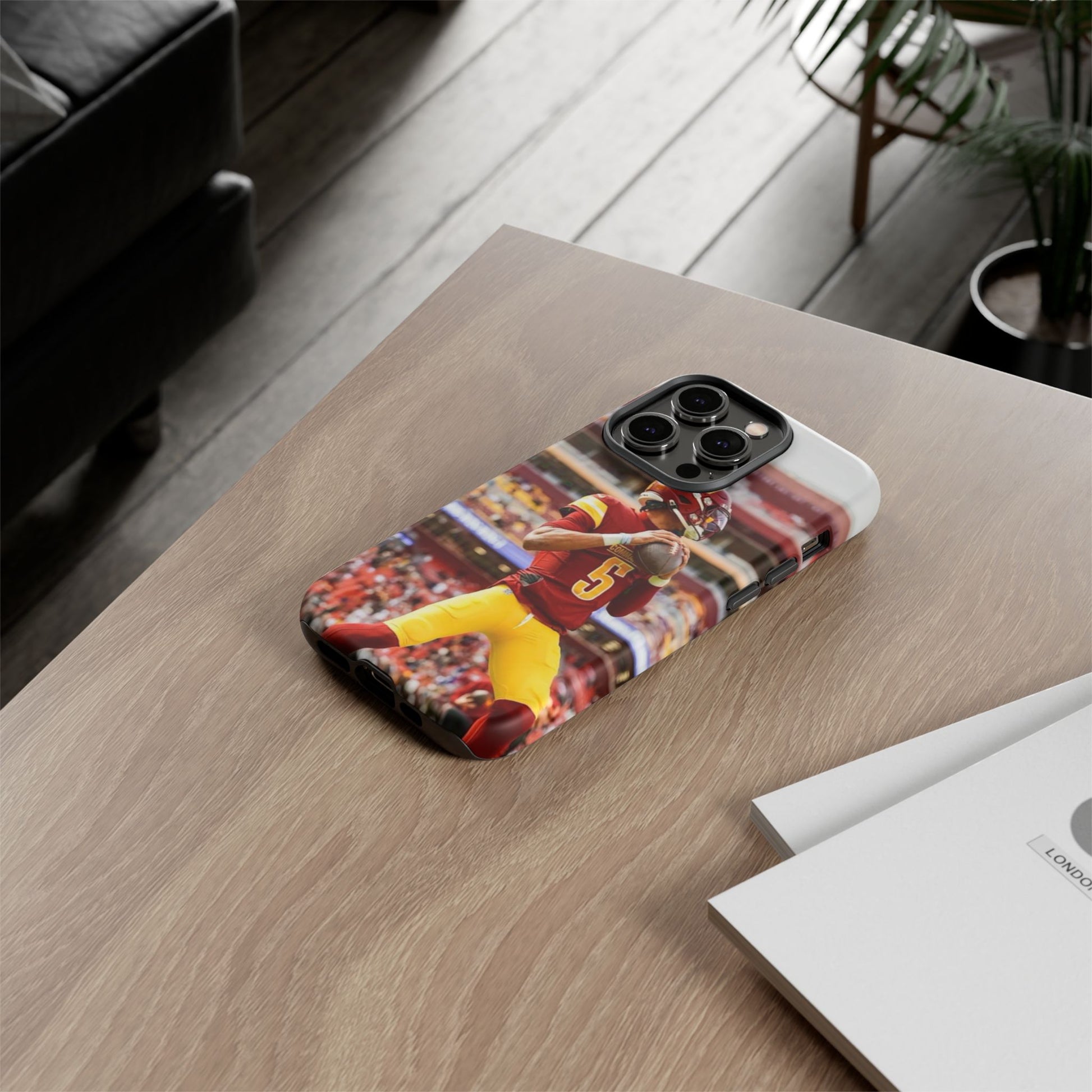 Jayden Daniels Washington Football Tough Cases for iPhones, Samsung, and Pixel