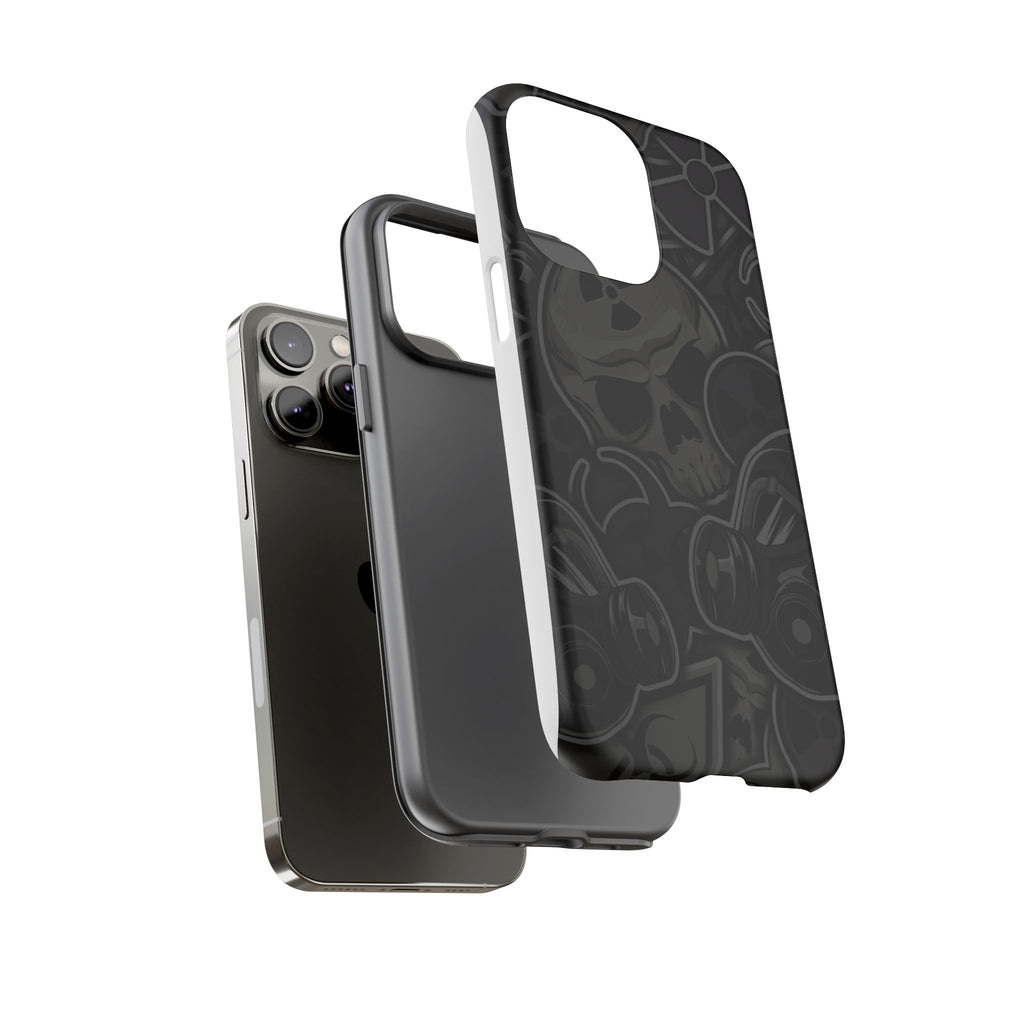 Tough Cases Phone Case, Edgy Skull Design Phone Cover, Gothic Cell Phone Shell