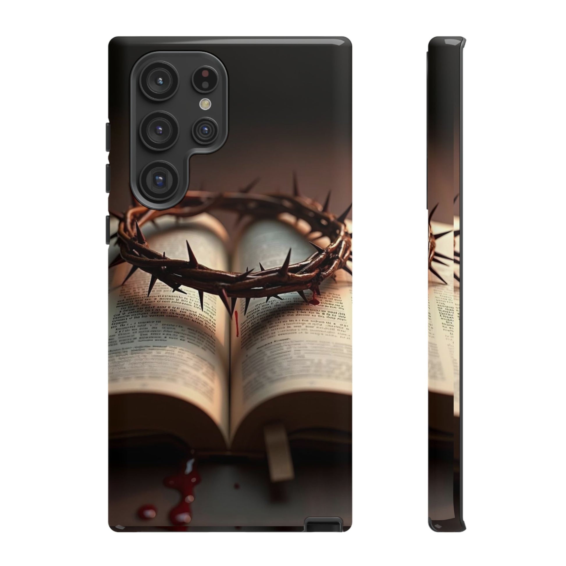 Crown of Thorns and Bible Christian Tough Cases for iPhones, Samsung, and Pixel