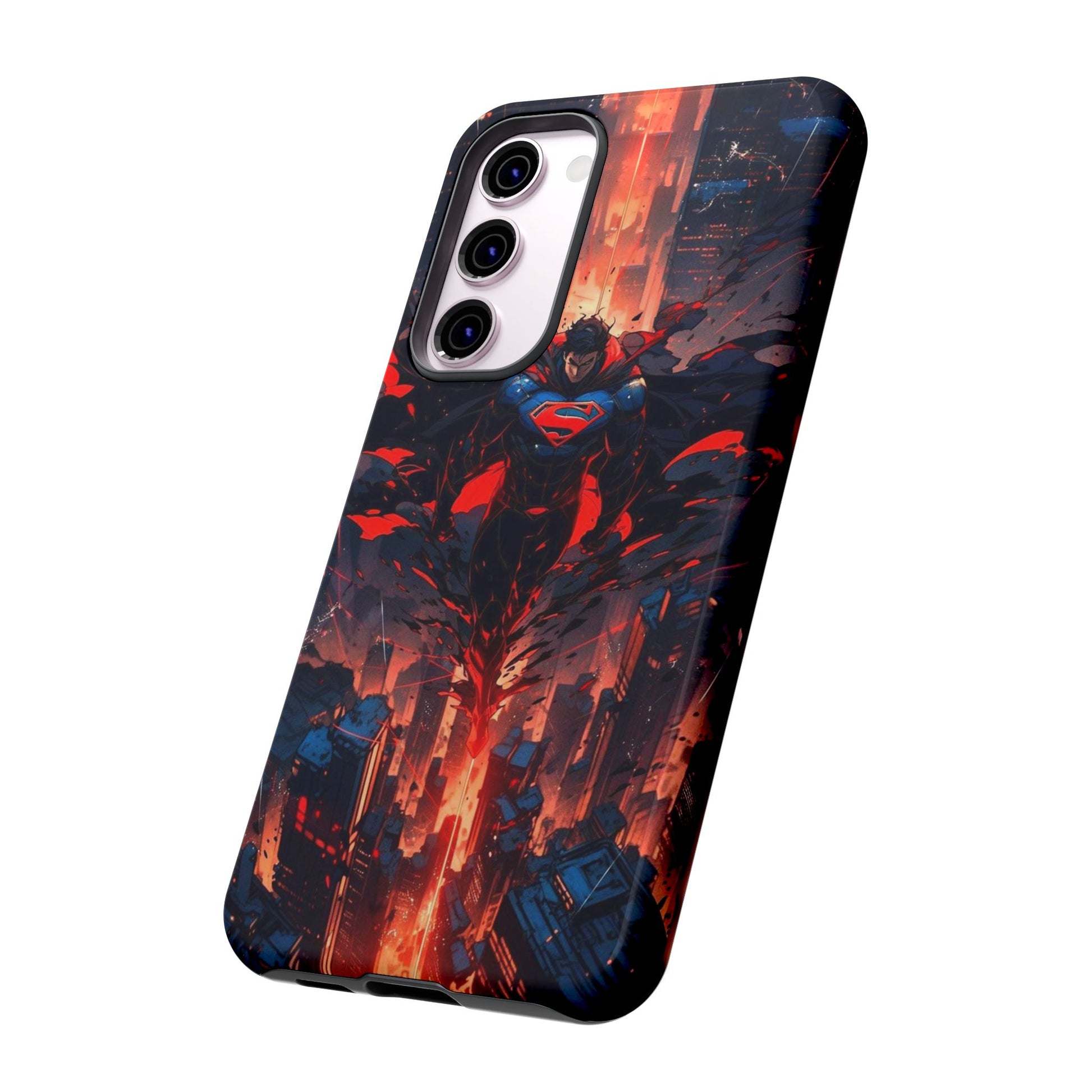 Anime Superman Tough Cases for iPhones, Samsung, and Pixel
