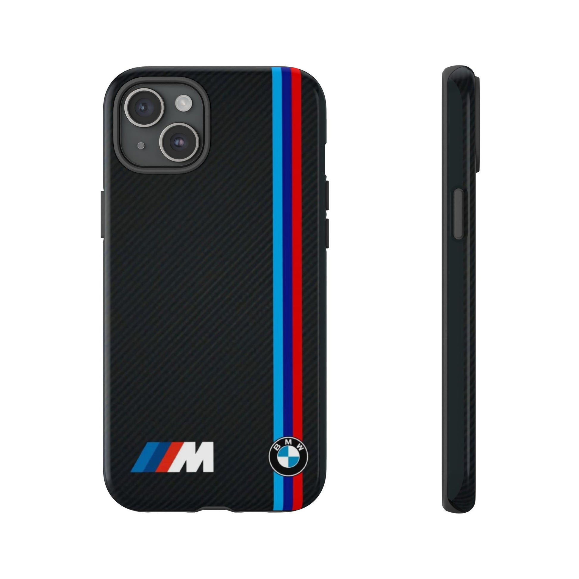 BMW M Stripes Carbon Fiber Design Tough Cases for iPhones, Samsung, and Pixel