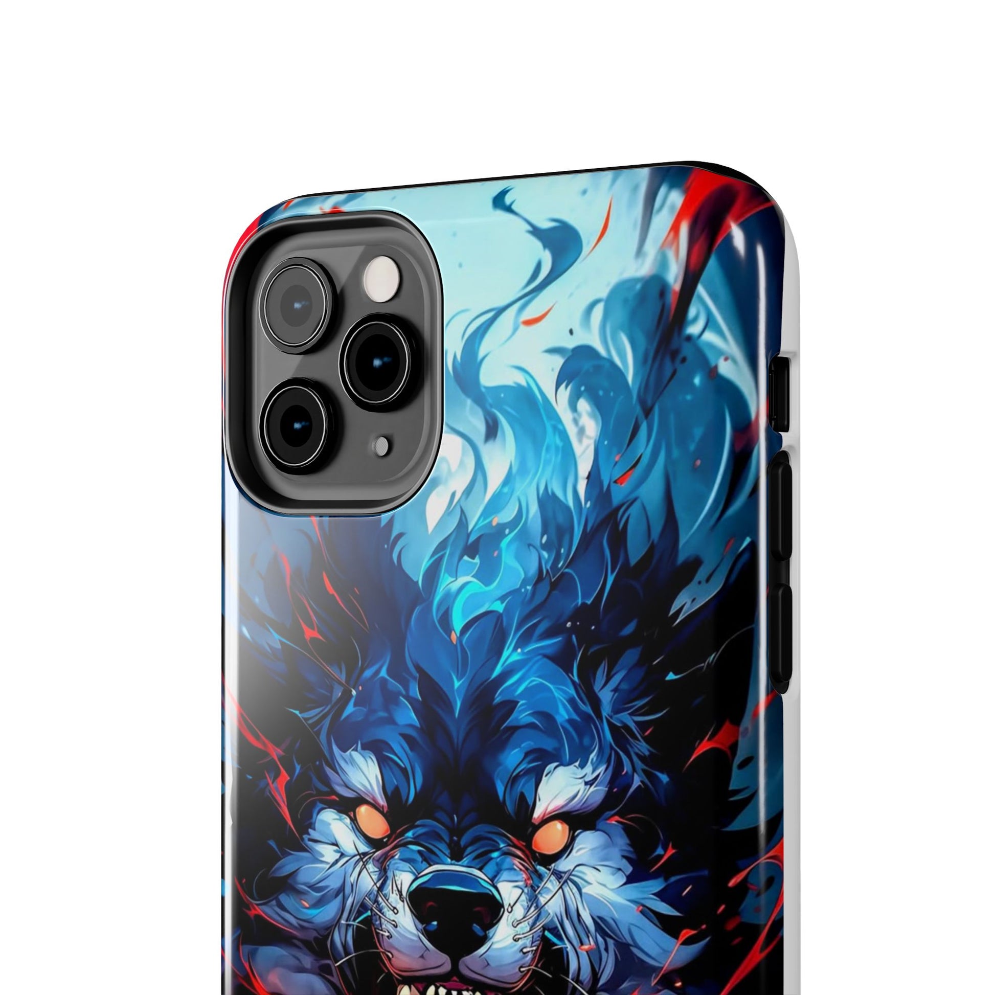 Aggressive Wolf Art Themed Tough Phone Cases for Iphones & Samsung Phones