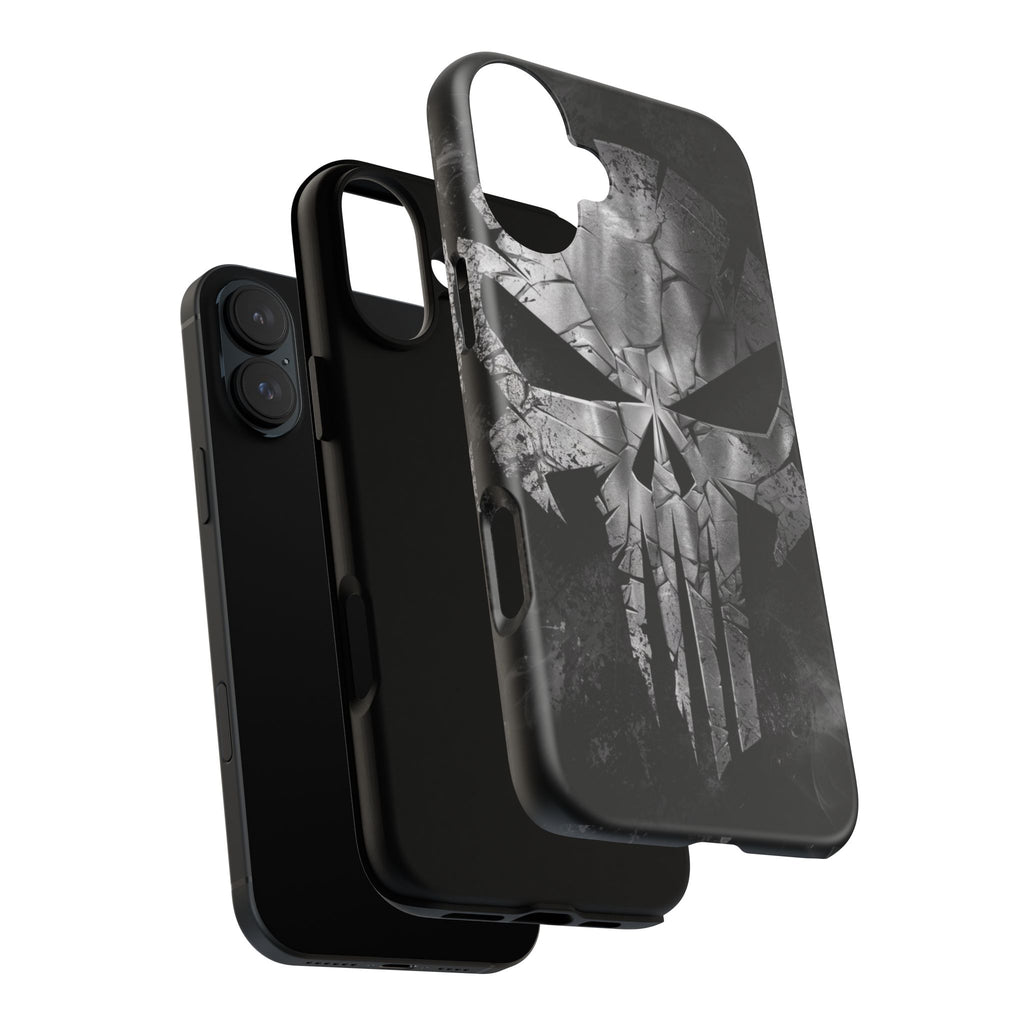The Punisher Logo Art Tough Cases for iPhones, Samsung, and Pixel