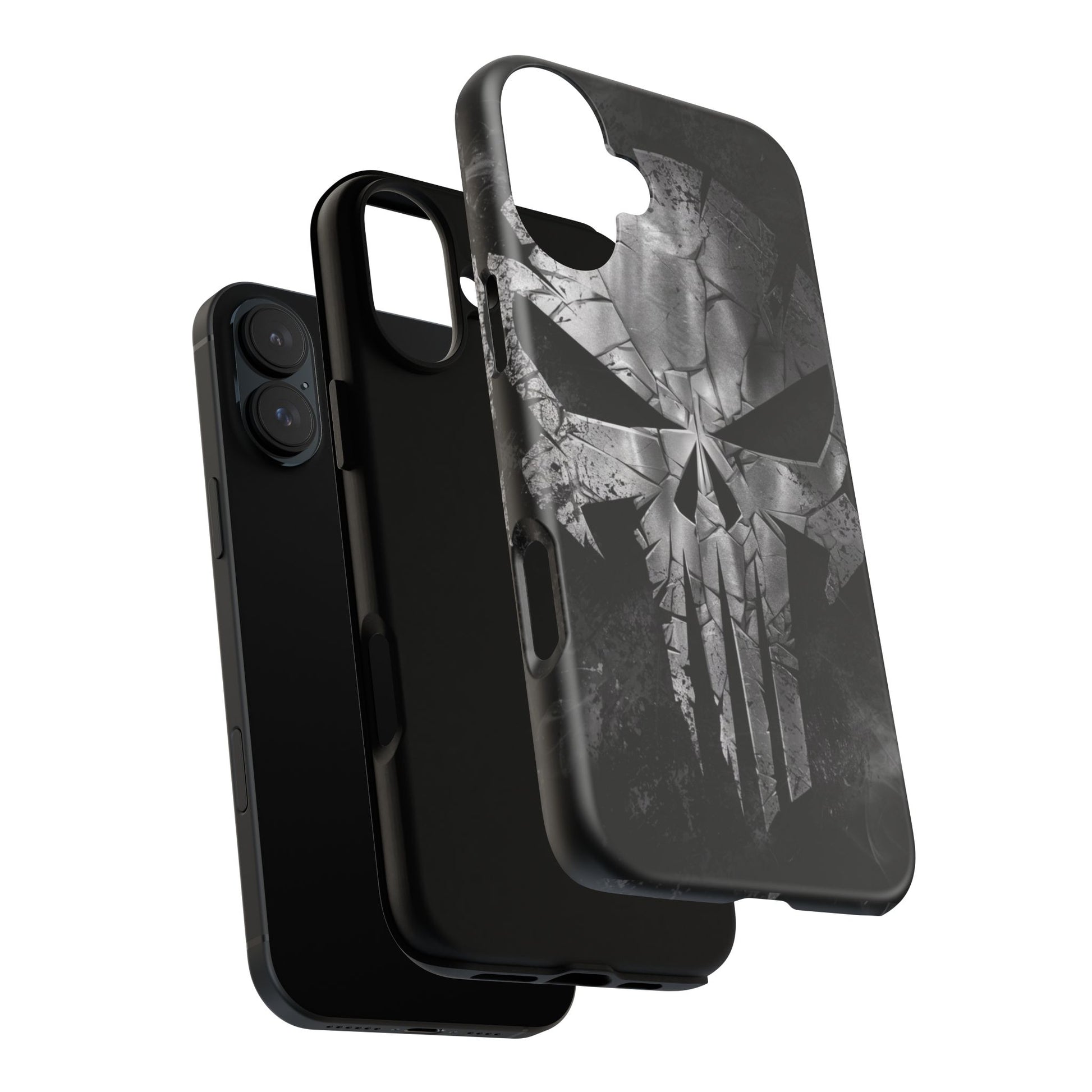 The Punisher Logo Art Tough Cases for iPhones, Samsung, and Pixel