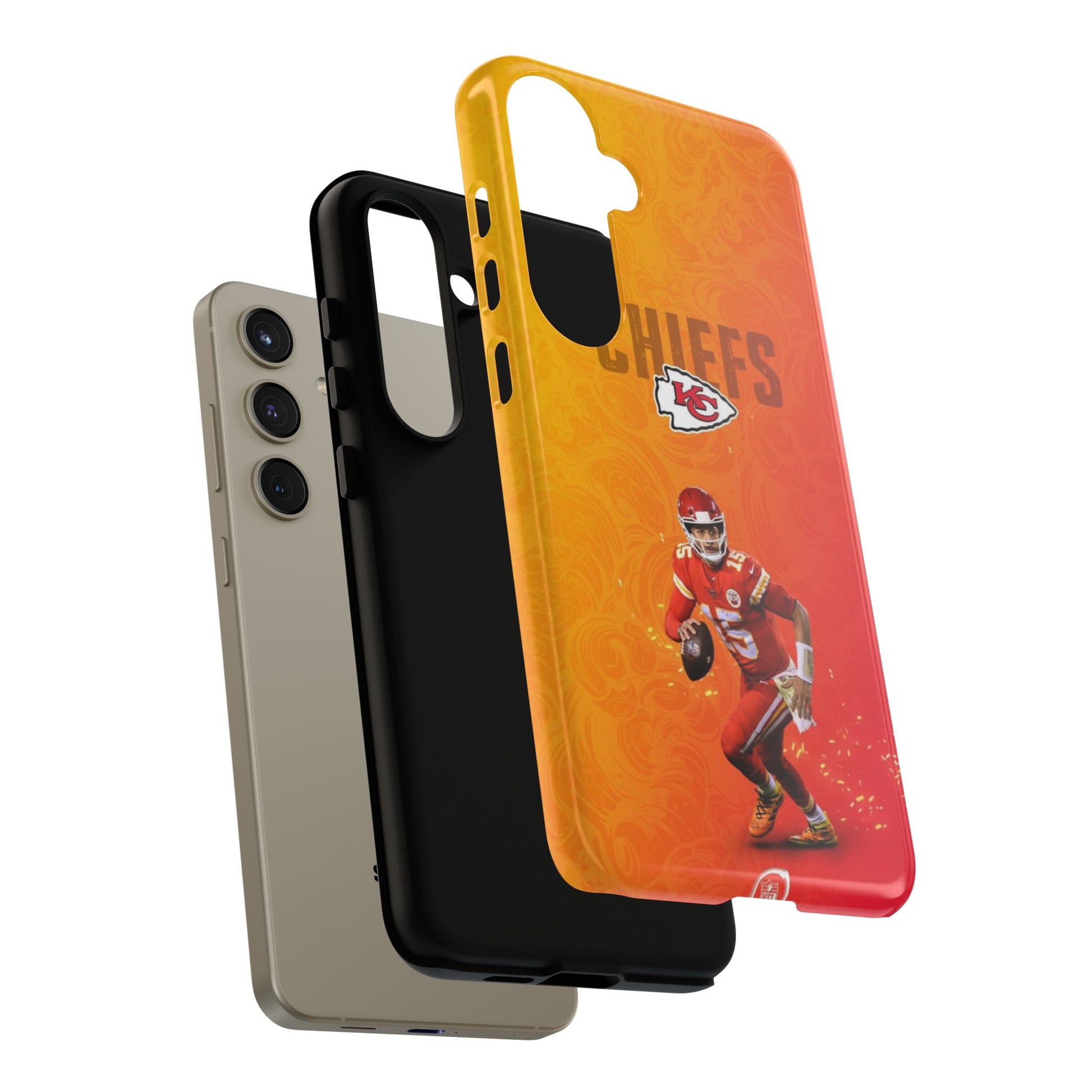 Kansas City Chiefs Patrick Mahomes Football Tough Cases for iPhones, Samsung, and Pixel