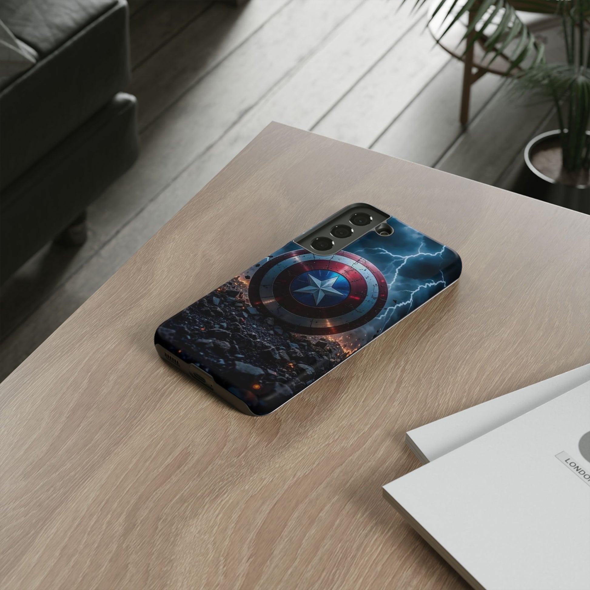 Captain America Shield Tough Cases for iPhones, Samsung, and Pixel