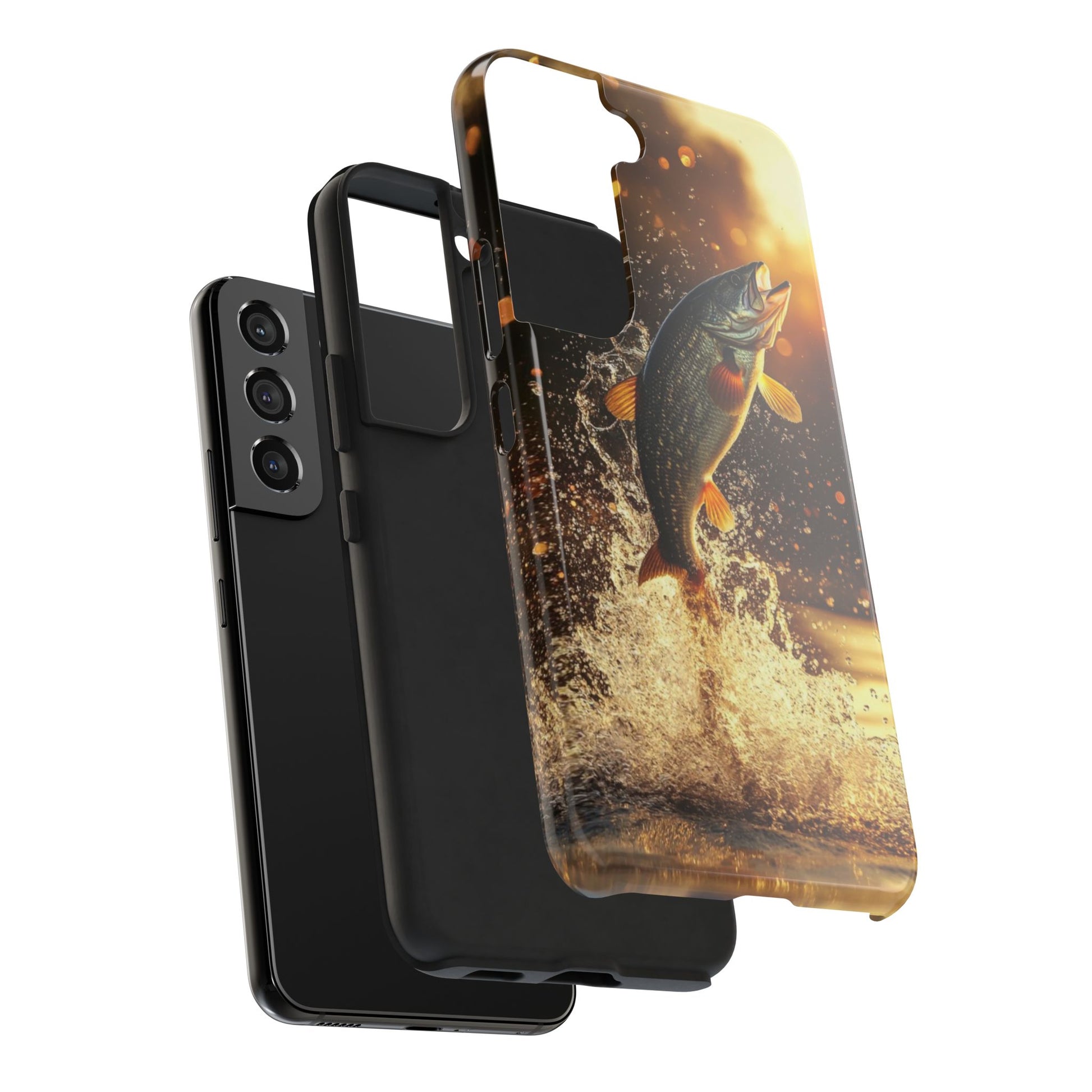 Jumping Bass Fish Theme Phone Cases for iPhones & Samsung Phones