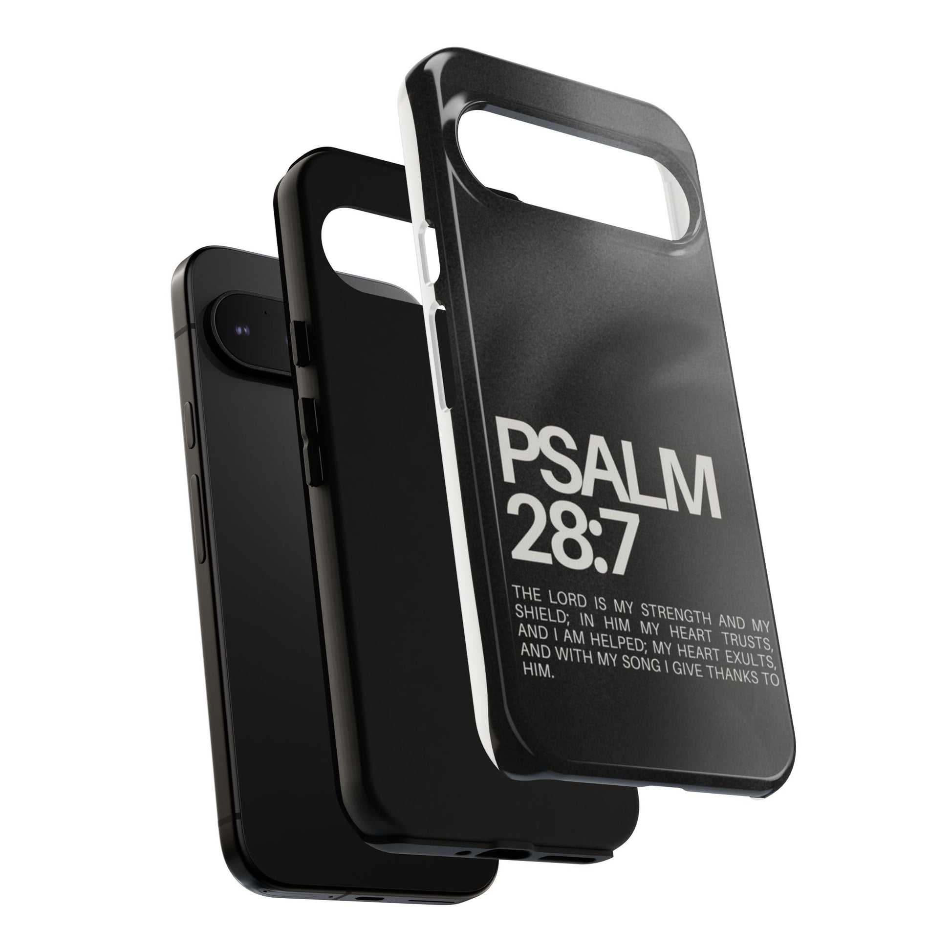 Christian Themed Psalms 28:7 Phone Case, Tough Cases for iPhones, Samsung, and Pixel