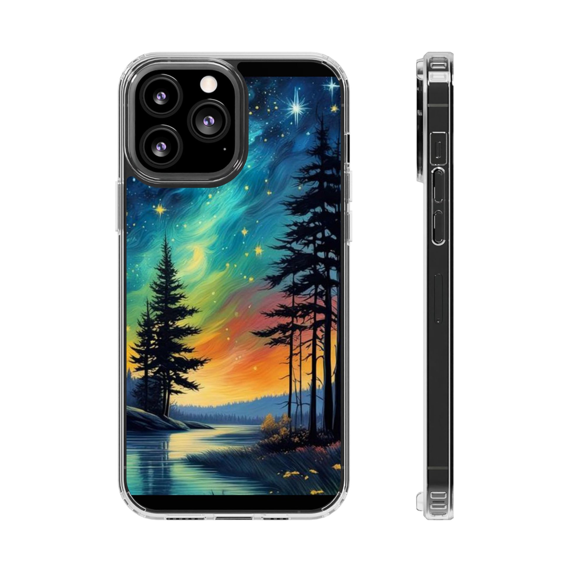 Starry Night Style Forest Art Iphone, Samsung case