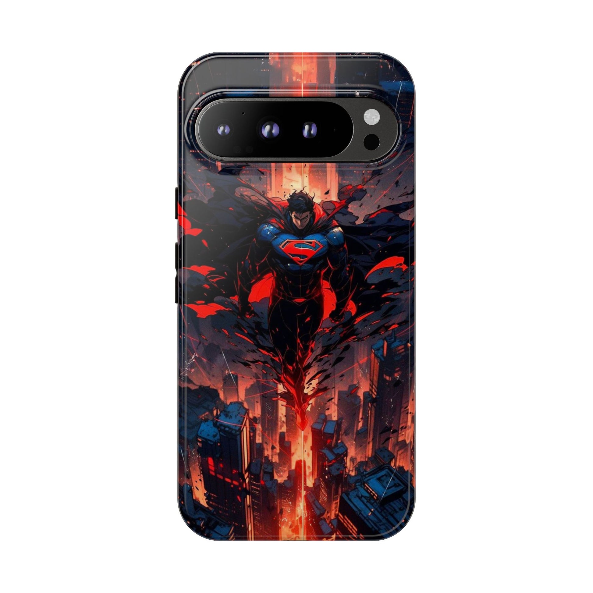 Anime Superman Tough Cases for iPhones, Samsung, and Pixel