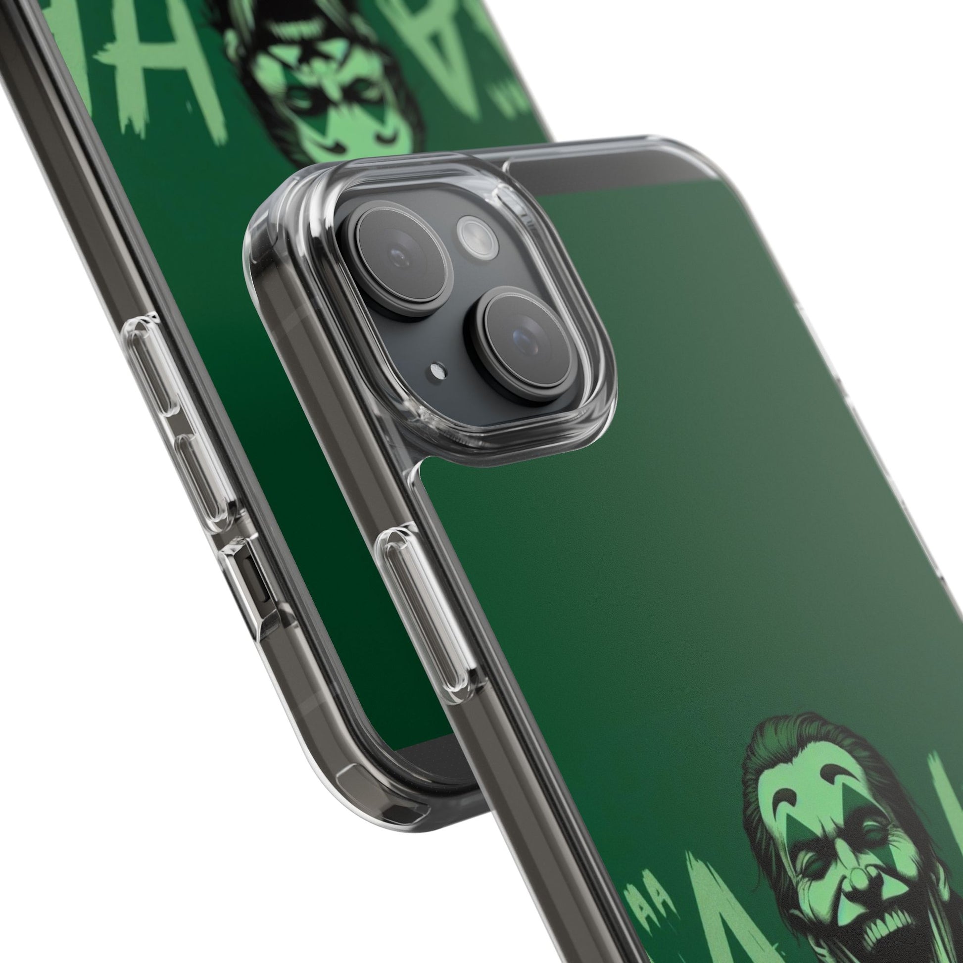 Phone Case, Comic book Inspired Design Joker Hahaha, Clear Phone Cover, Funny
