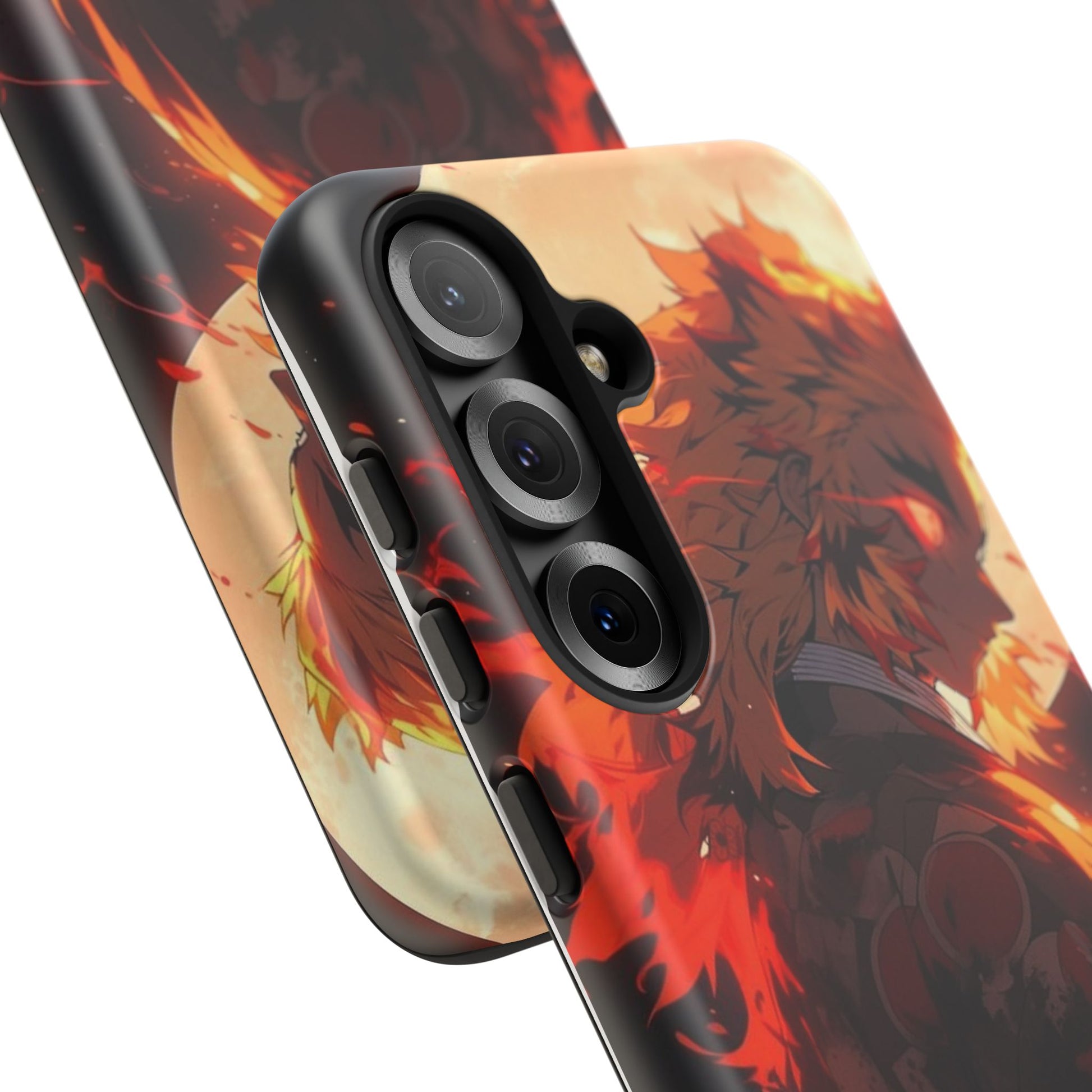 Demon Sl;ayer Rengoku Anime Phone Case, Tough Cases for iPhones, Samsung, and Pixel