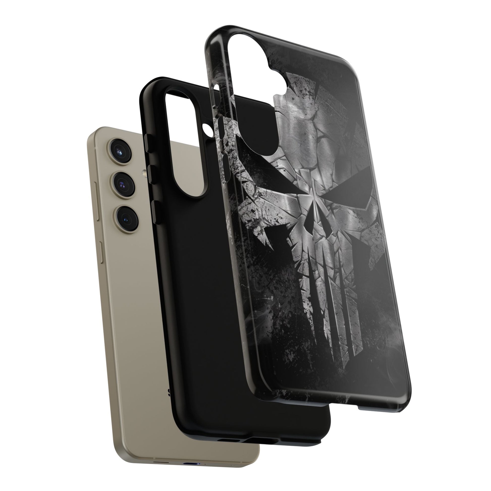 The Punisher Logo Art Tough Cases for iPhones, Samsung, and Pixel