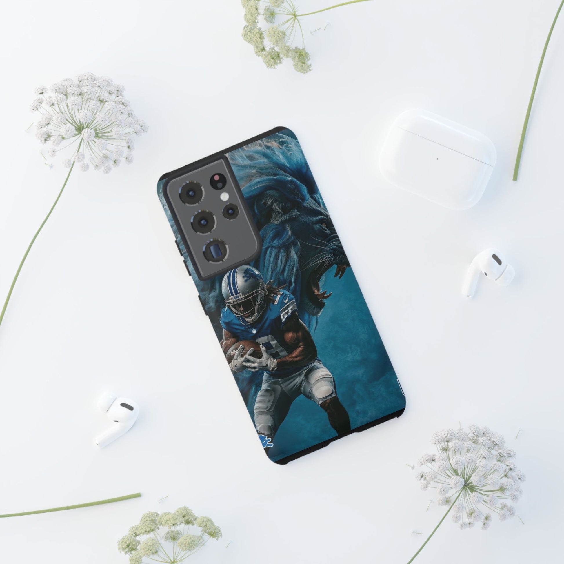 Detroit Lions Player Football Phone Case, Tough Cases for iPhones, Samsung, and Pixel