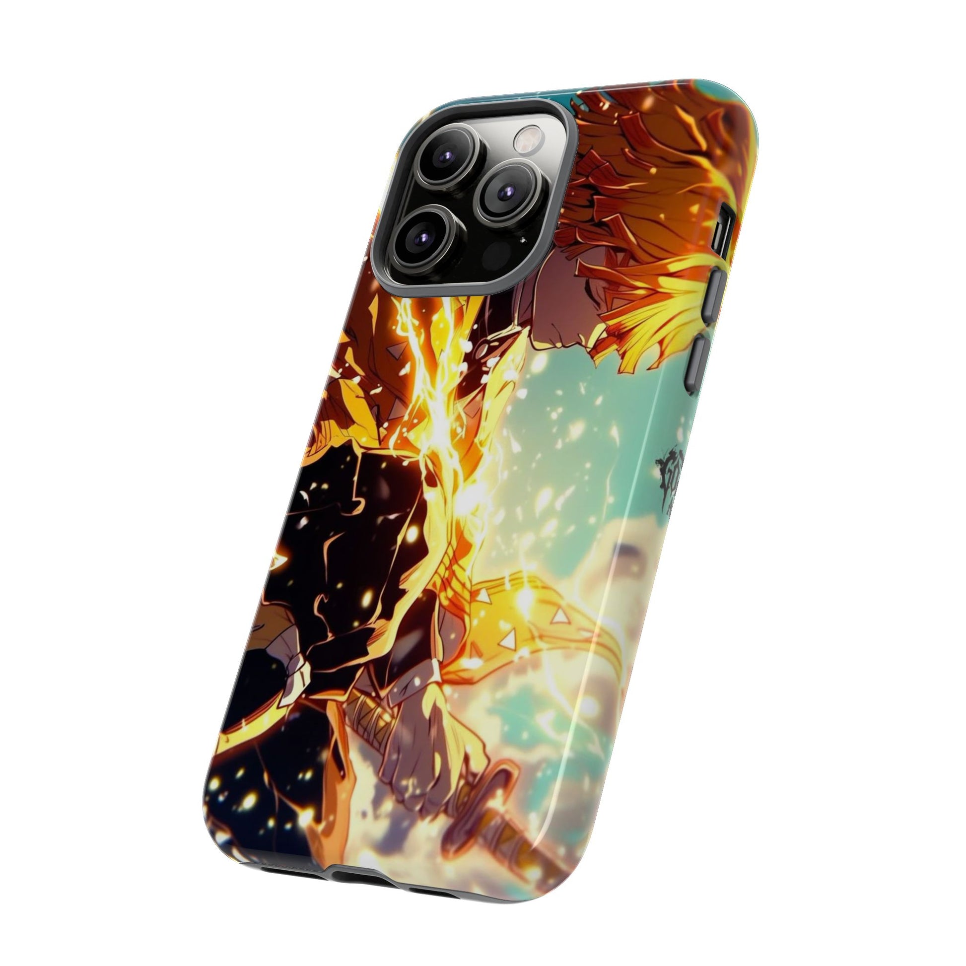 Demon Slayer Zenitsu Anime Theme Phone Case, Tough Cases for iPhones, Samsung, and Pixel