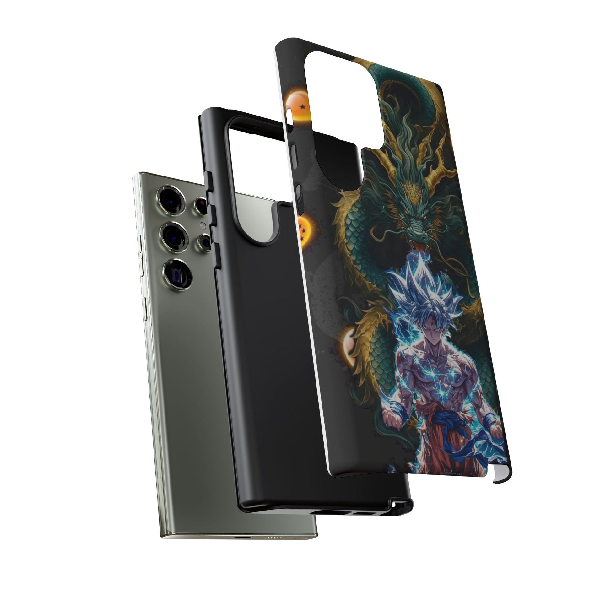 Anime Goku x Shenron Dragonball Z Tough Cases for iPhones, Samsung, and Pixel