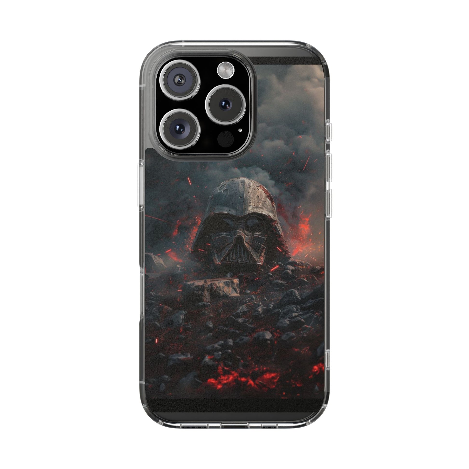 Space Battle Damaged Helmet Clear Case for Space movie fans