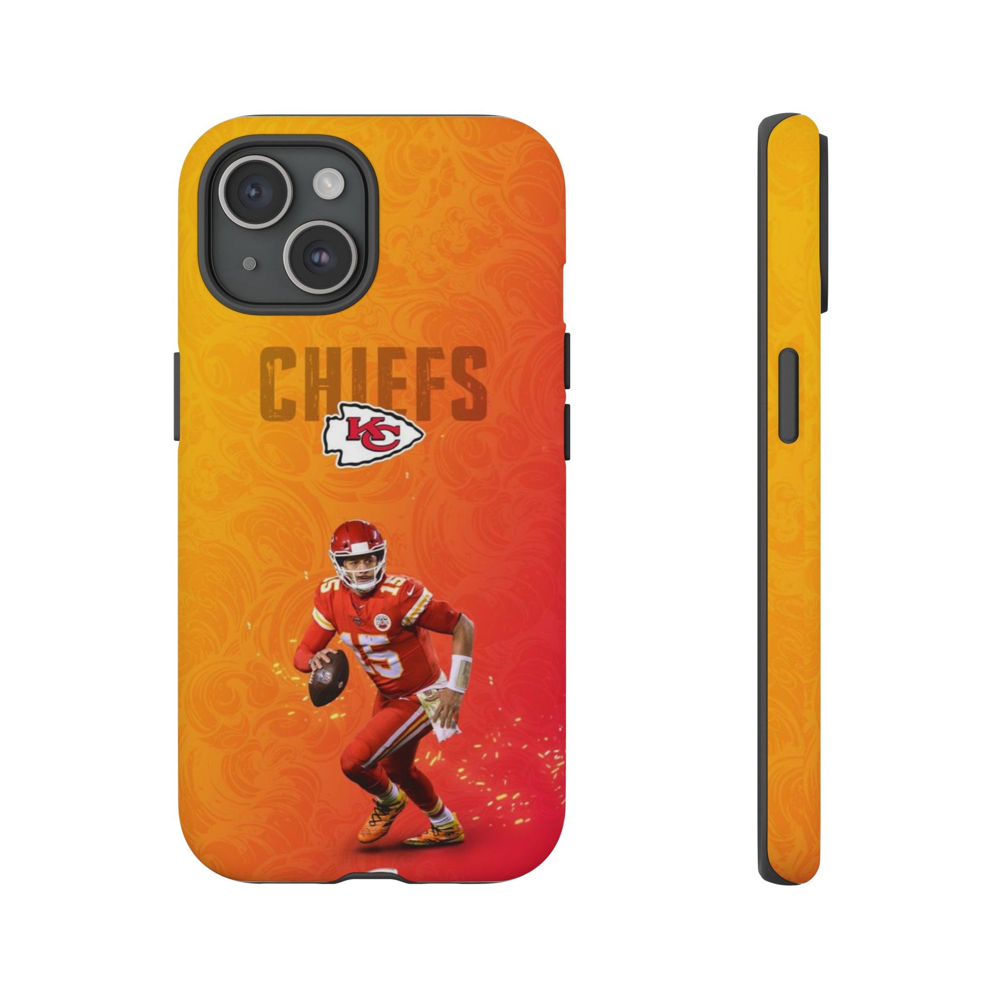 Kansas City Chiefs Patrick Mahomes Football Tough Cases for iPhones, Samsung, and Pixel