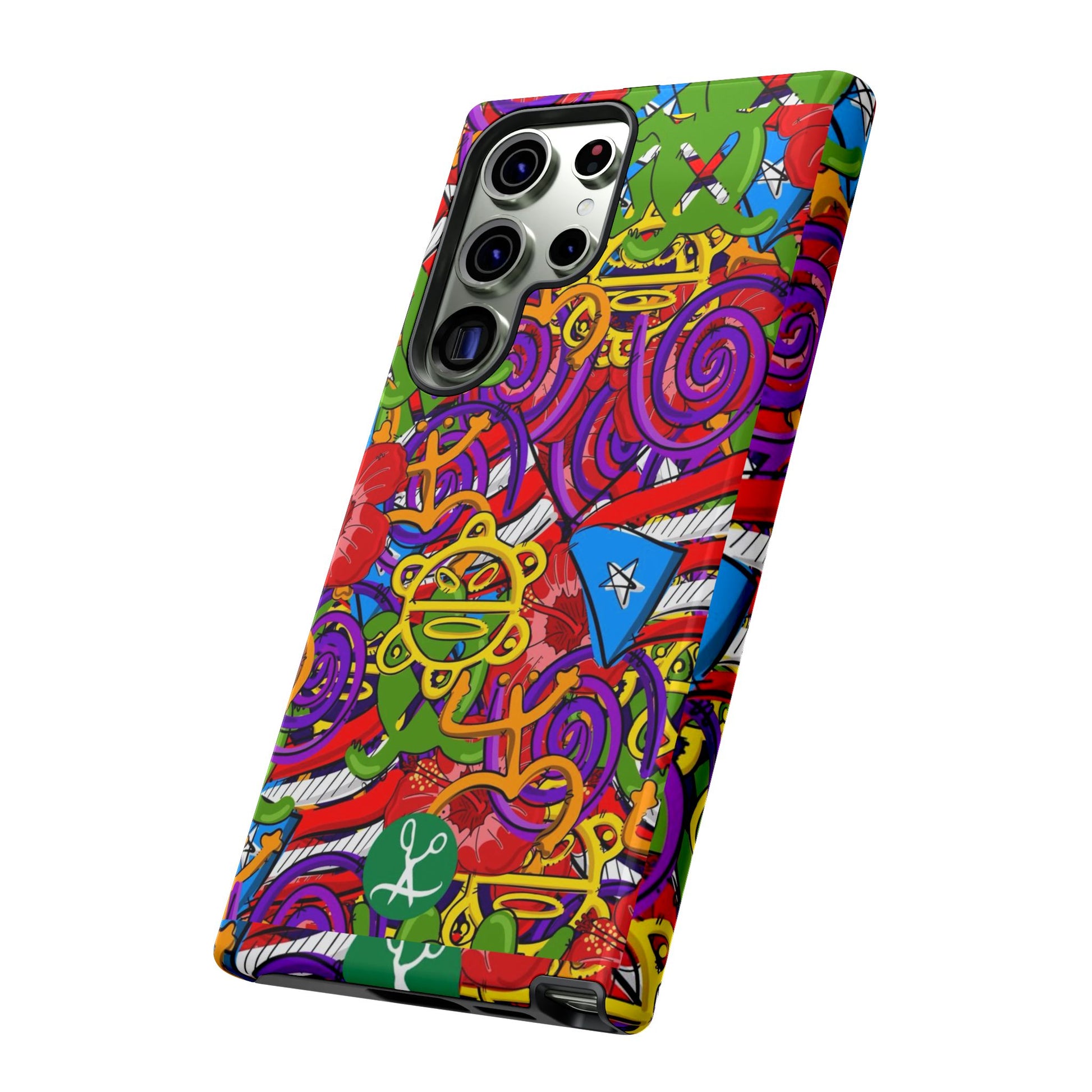 Puerto Rico Taino Tribal Art Tough Cases for iPhones, Samsung, and Pixel