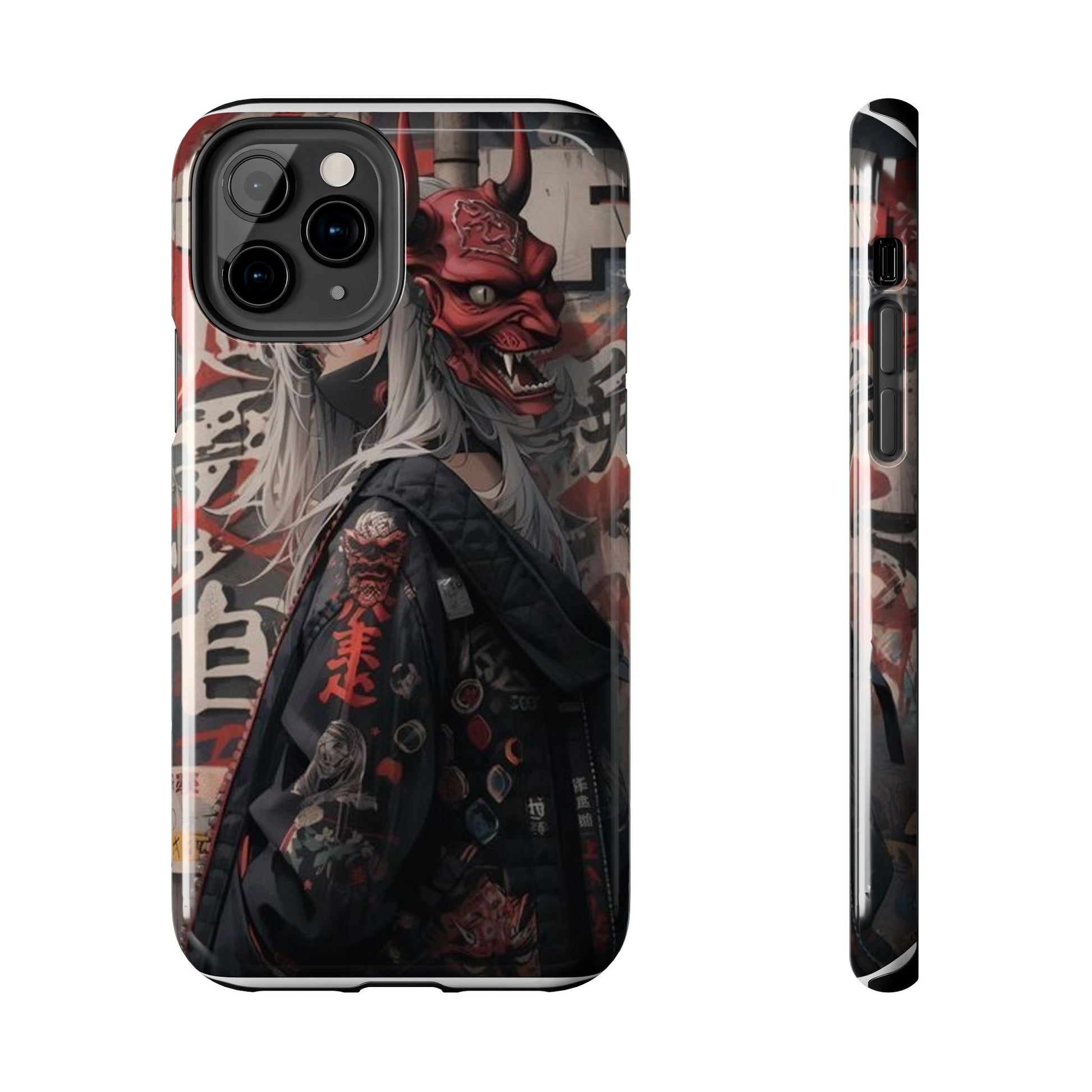 Anime Kabuki Mask Theme Phone Cases for Iphones & Samsung Durable