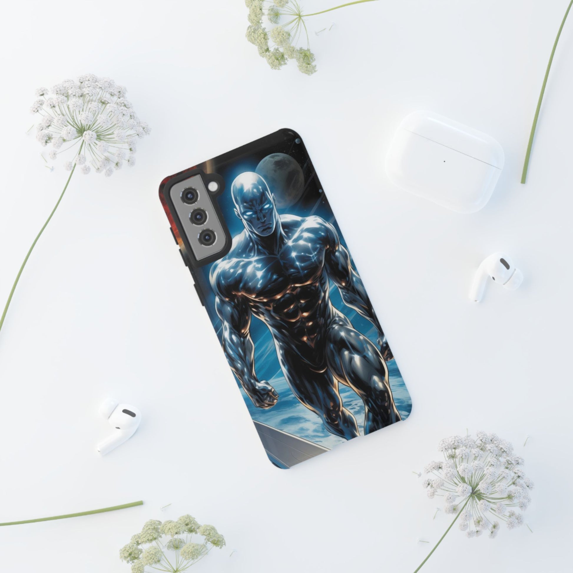 The Silver Surfer Comic Art Phone Case, Tough Cases for iPhones, Samsung, and Pixel