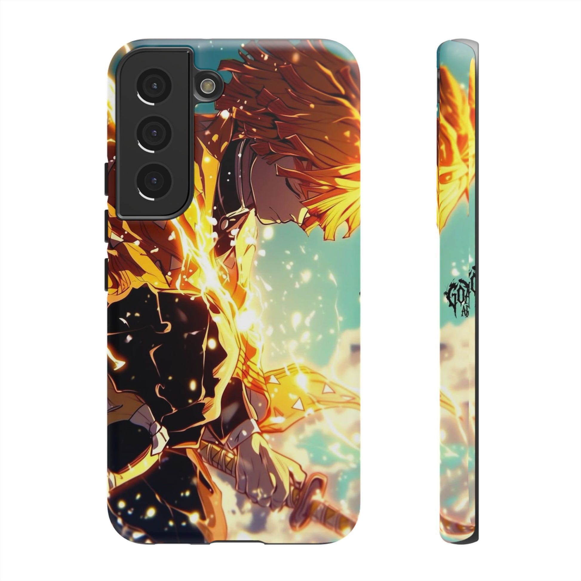 Demon Slayer Zenitsu Anime Theme Phone Case, Tough Cases for iPhones, Samsung, and Pixel