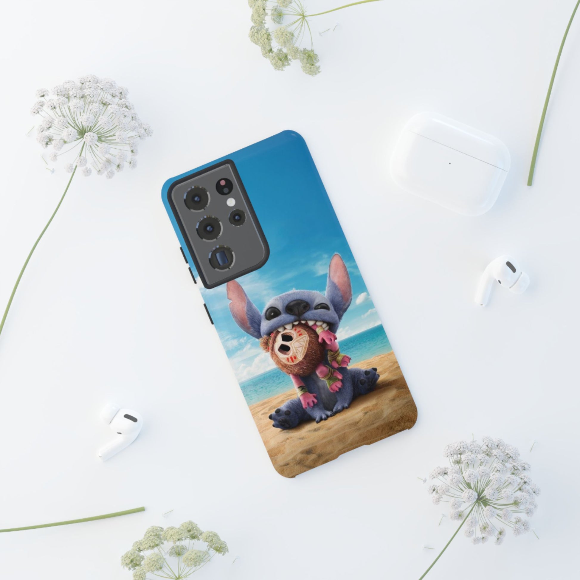 Stitch Beach Sunset Landscape Phone Case for iPhone, Samsung Galaxy, & Pixel Phones