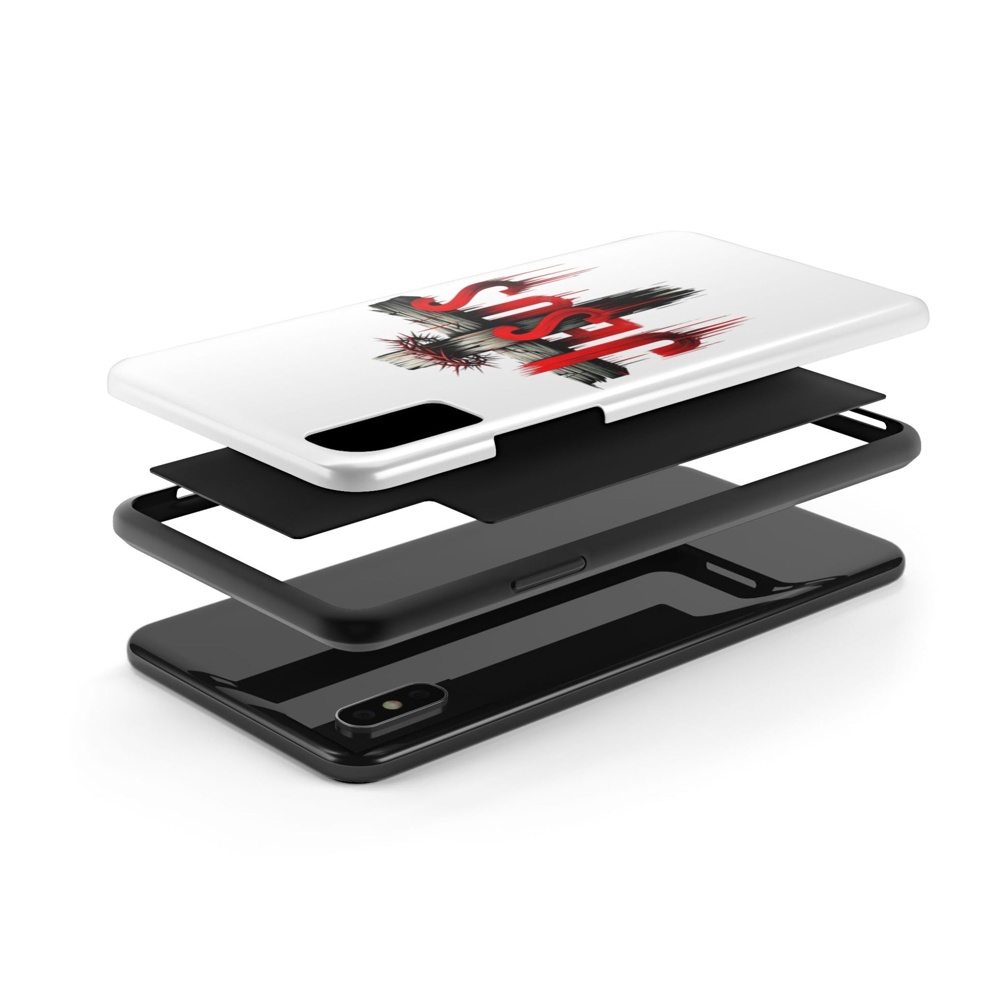 Jesus Cross and Crown Christian Theme Phone Cases for iPhones & Samsung Phones