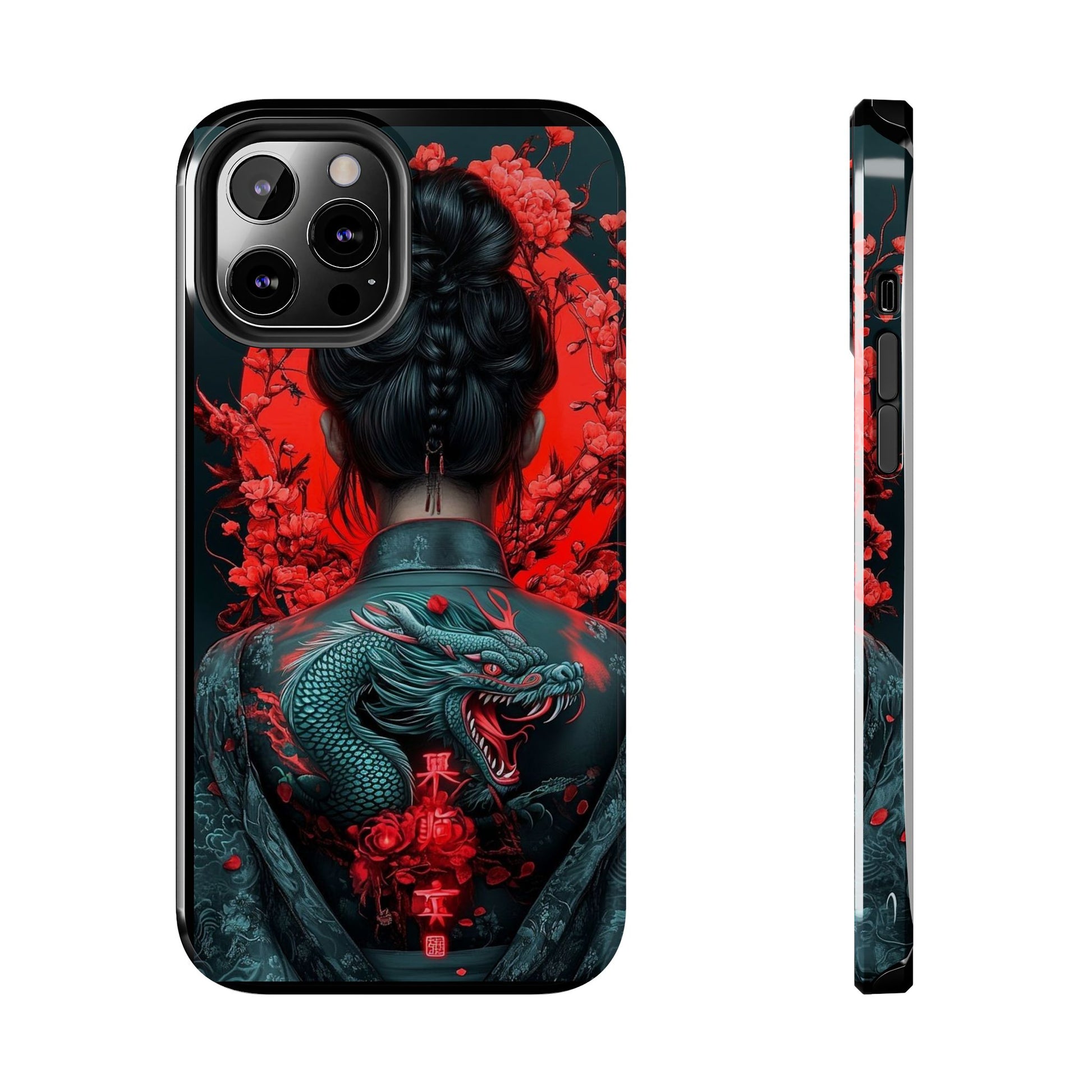 Dragon Geisha Japanese Design Phone Cases for iPhone & Samsung Galaxy Phones