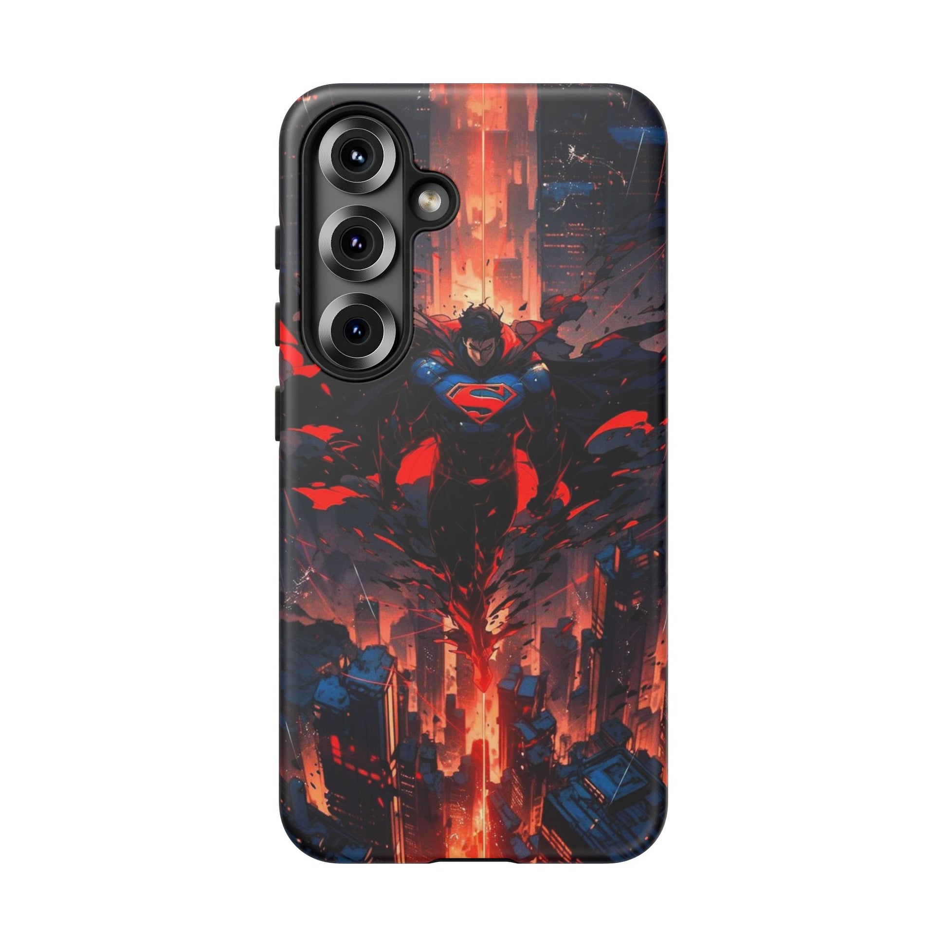 Anime Superman Tough Cases for iPhones, Samsung, and Pixel