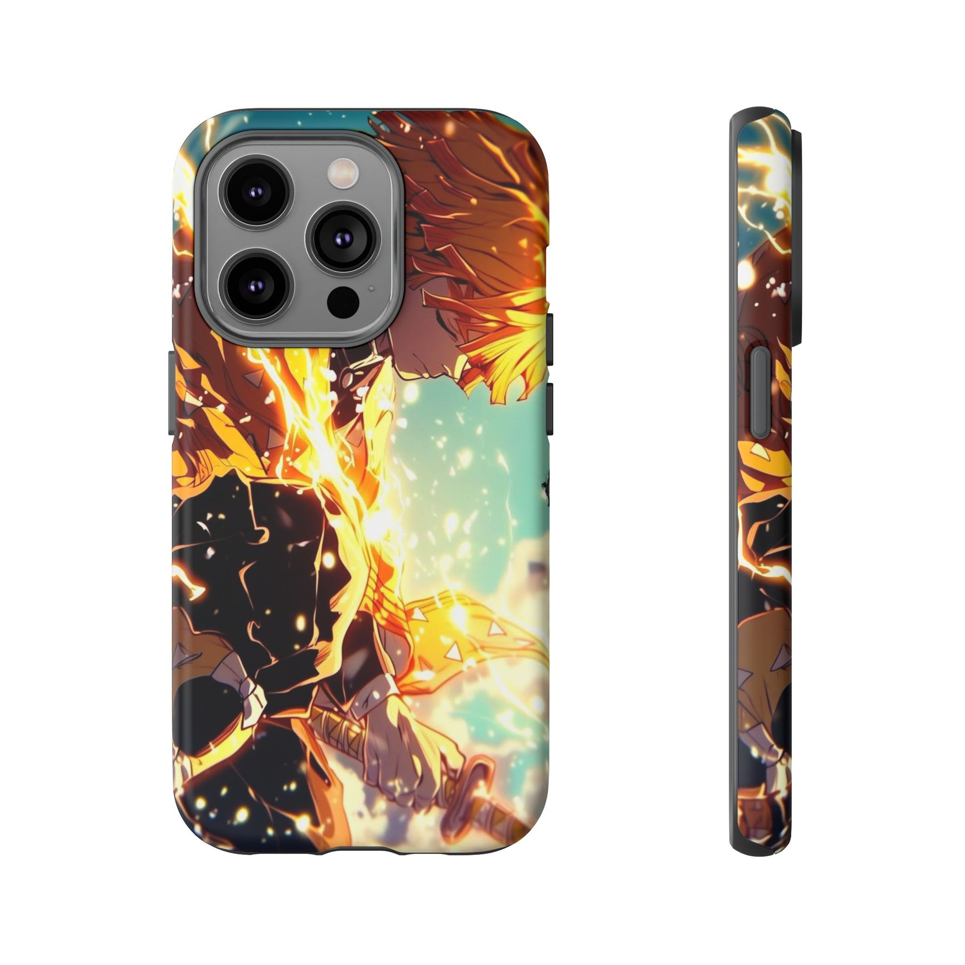 Demon Slayer Zenitsu Anime Theme Phone Case, Tough Cases for iPhones, Samsung, and Pixel